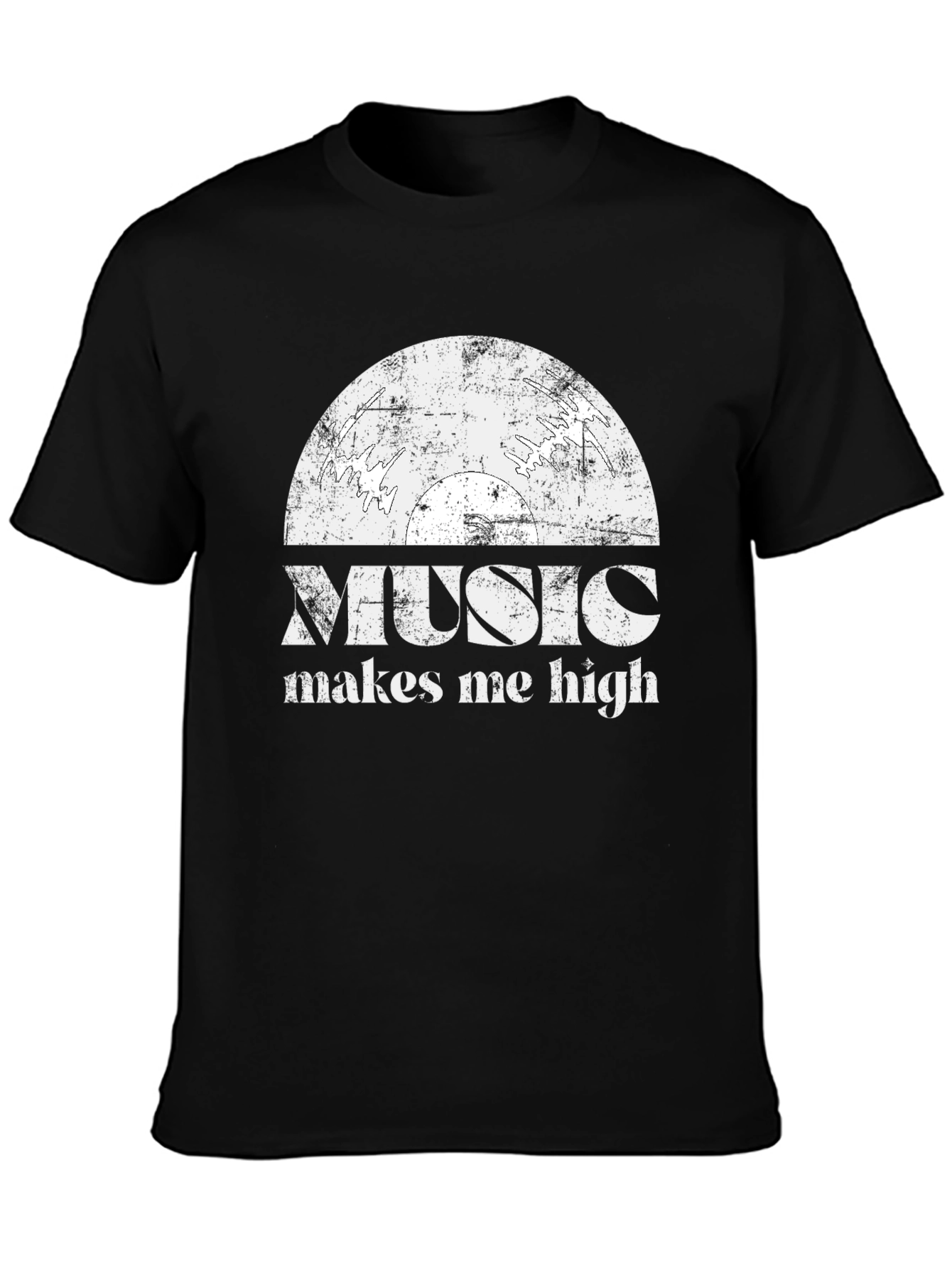 Black Music Makes Me High Graphic Tee view 3