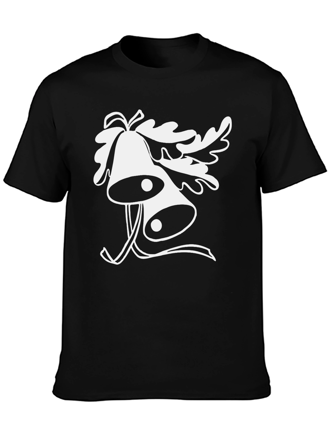 Black Festive Bells Graphic Tee - Holiday Style view 3