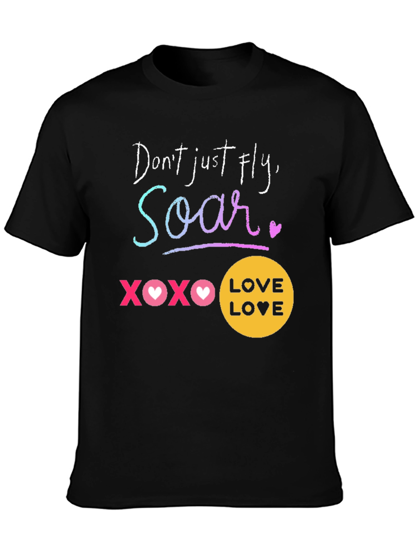 Black Inspirational Soar Graphic Tee -  Black view 3