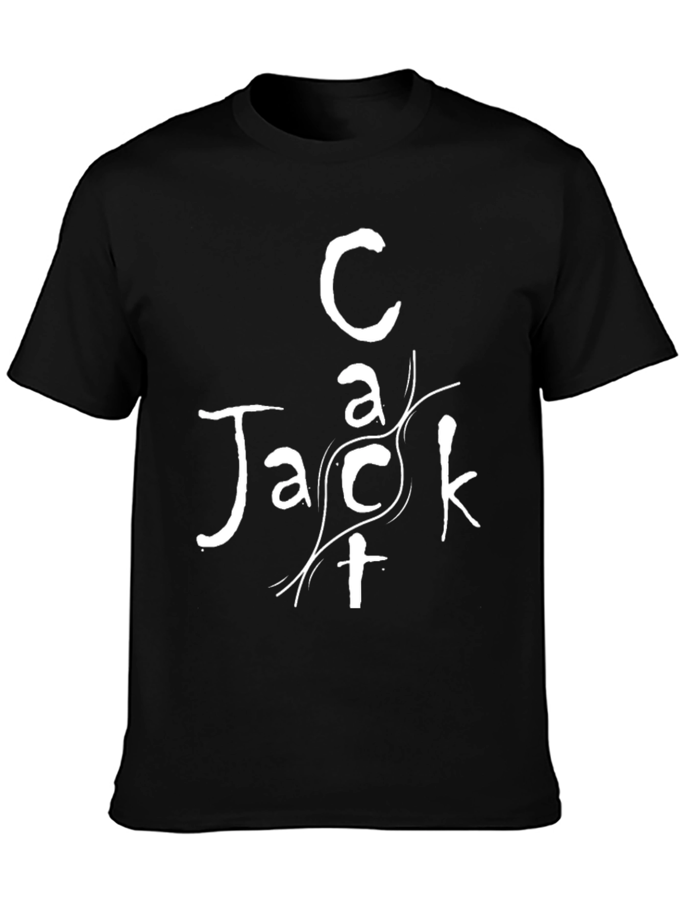 Black Cact Jack Graphic Tee - Stylish Black Cotton T-Shirt view 3