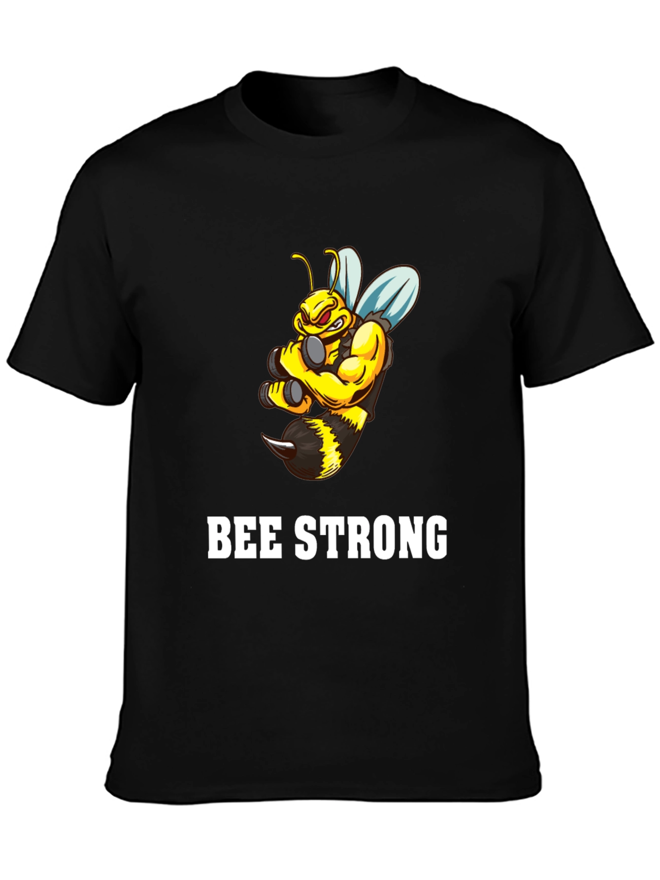 Black Bee Strong Graphic T-Shirt - Black view 3