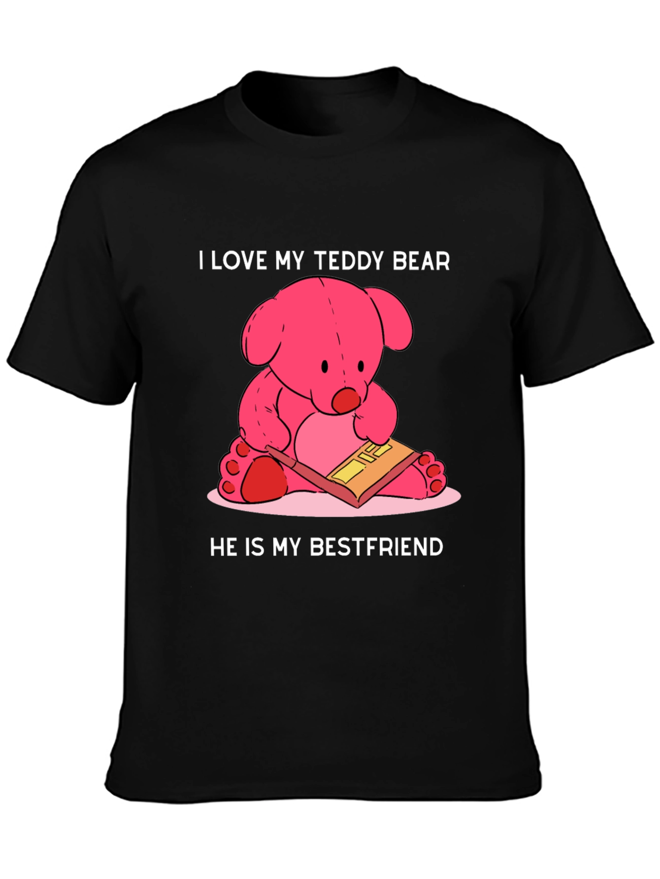 Black Teddy Bear Best Friend T-Shirt view 3