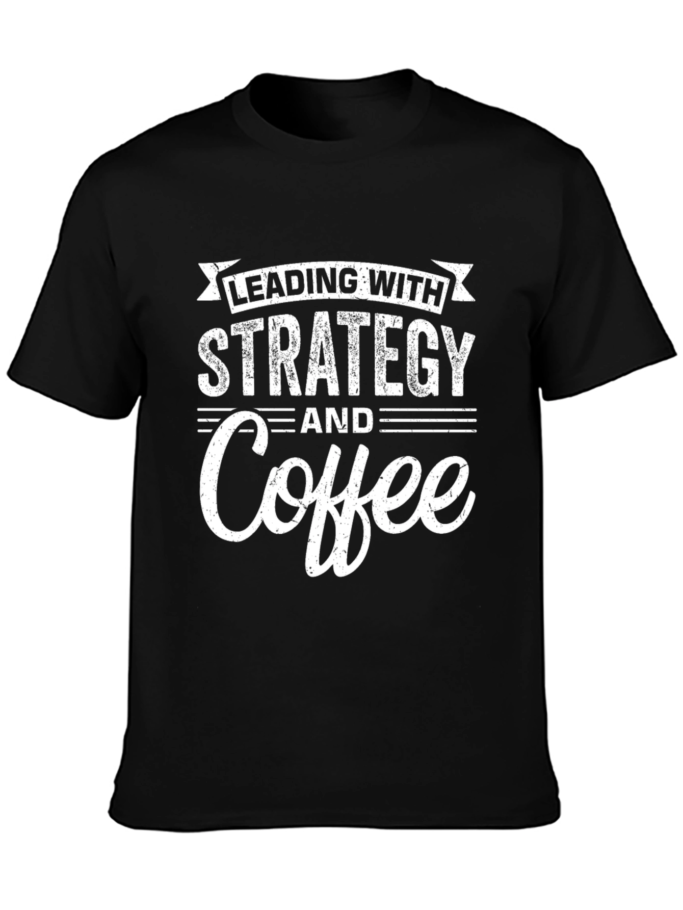 Black Strategy & Coffee T-Shirt - Leadership Tee view 3