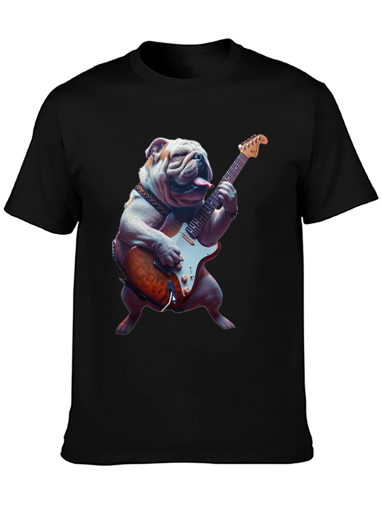 Black Bulldog Guitarist T-Shirt view 3
