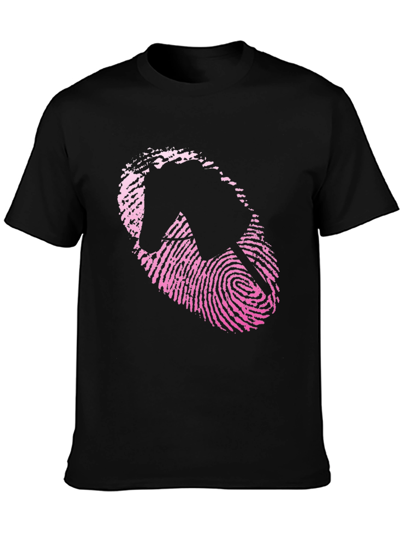 Black Fingerprint Horse Graphic Tee - Black view 3