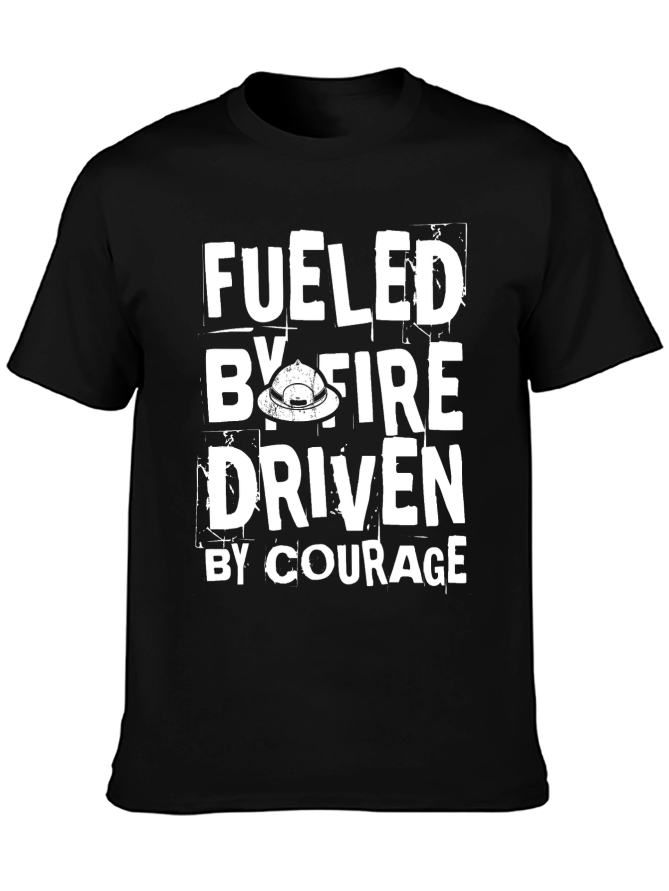 Black Fueled By Fire Driven By Courage Black T-Shirt view 3
