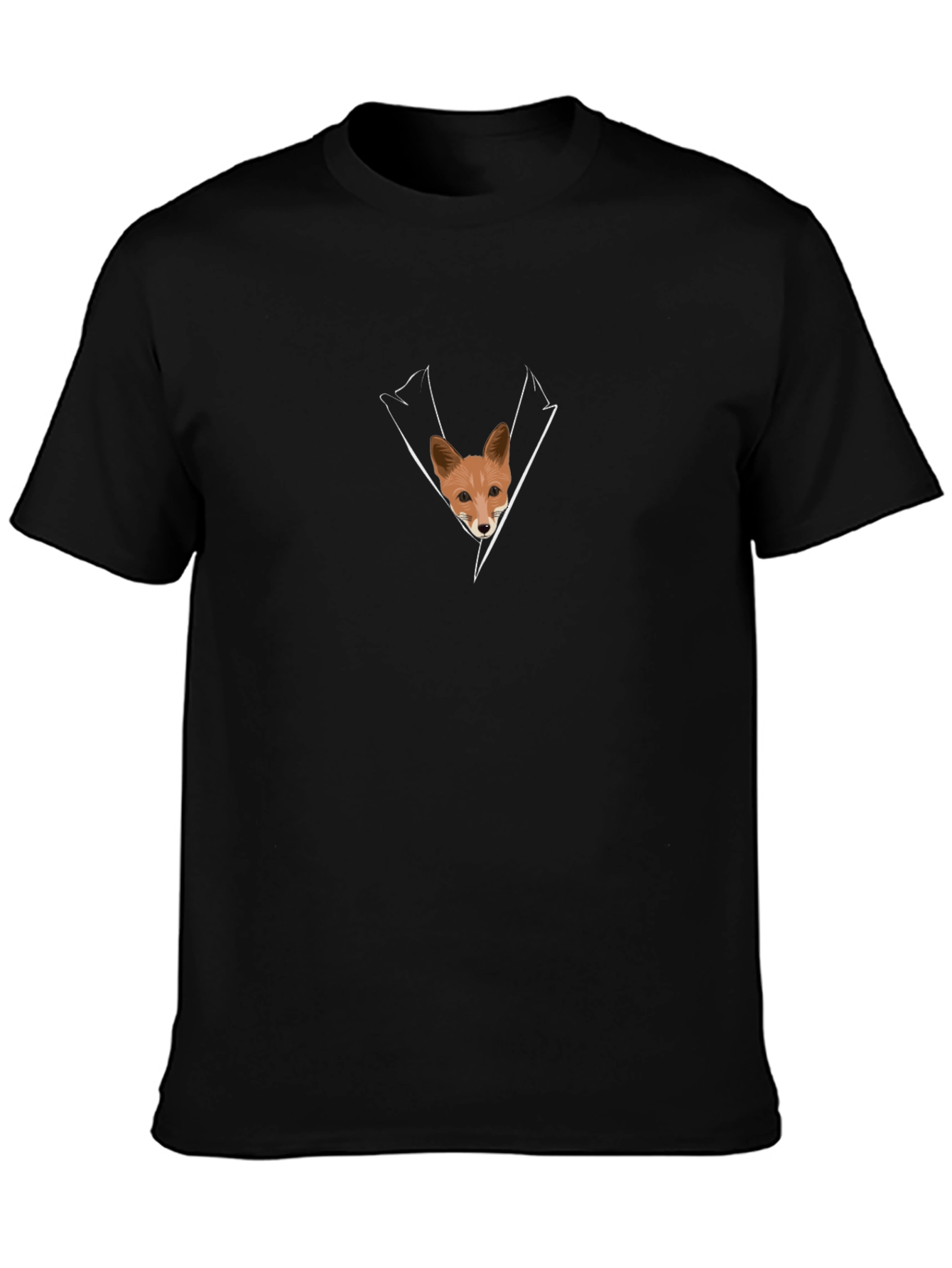 Black Fox Graphic Tee - Men's Black Short Sleeve Shirt view 3