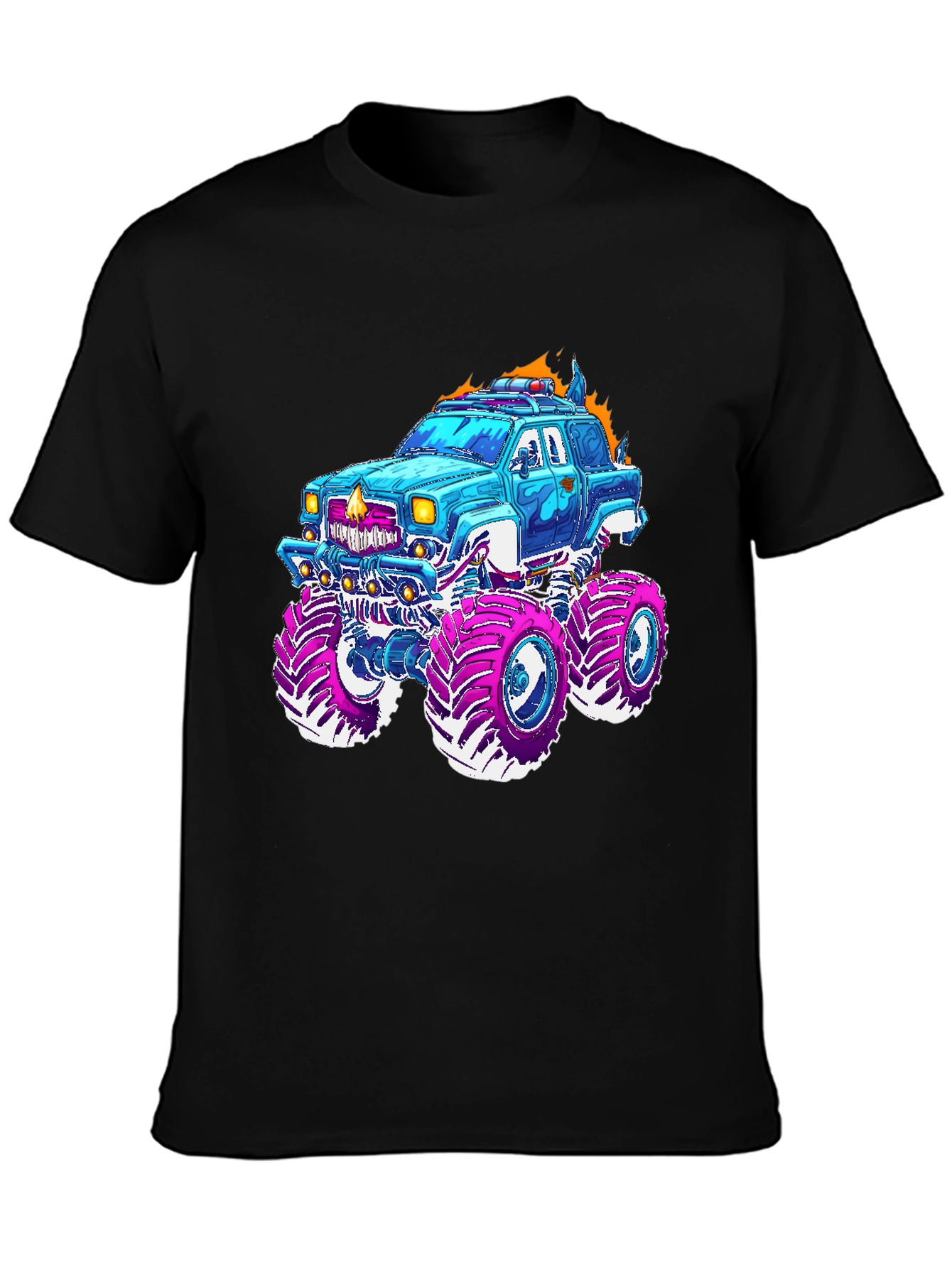 Black Monster Truck Graphic Tee - Cool Design! view 3