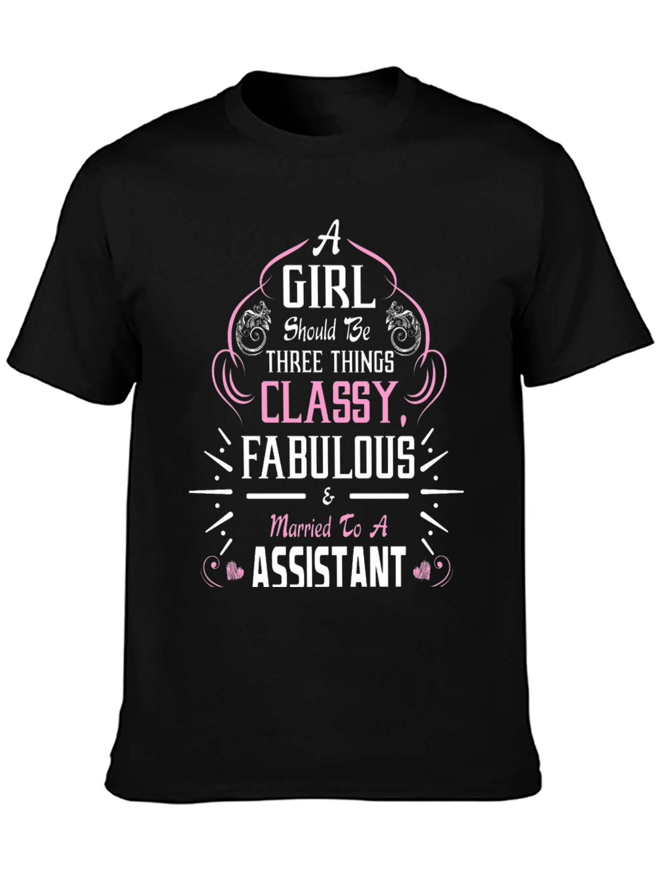 Black Classy Assistant's Girl Black Tee view 3