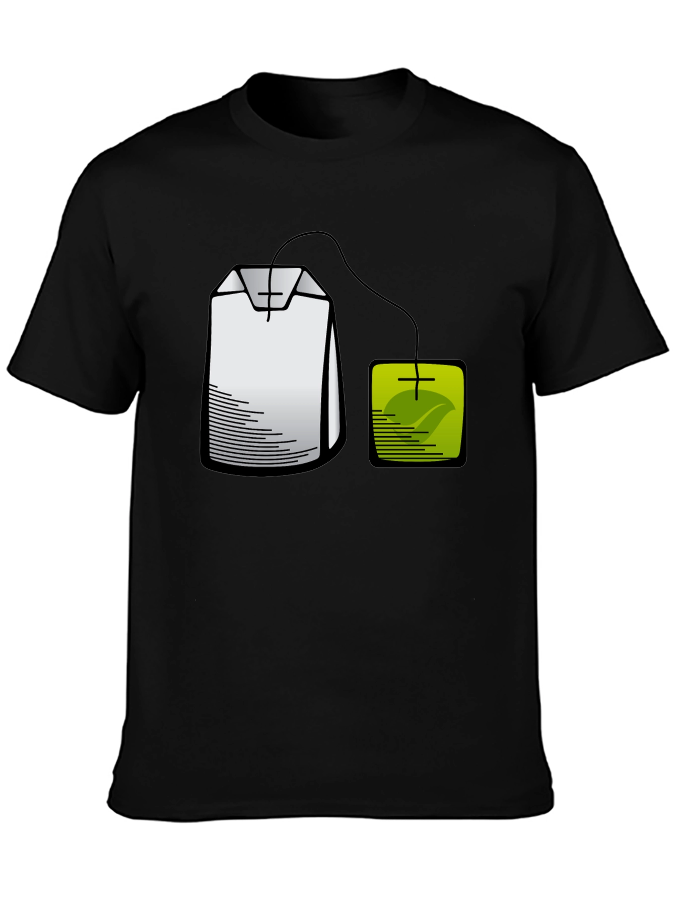 Black Tea Bag Graphic T-Shirt - Brewtiful Style! view 3