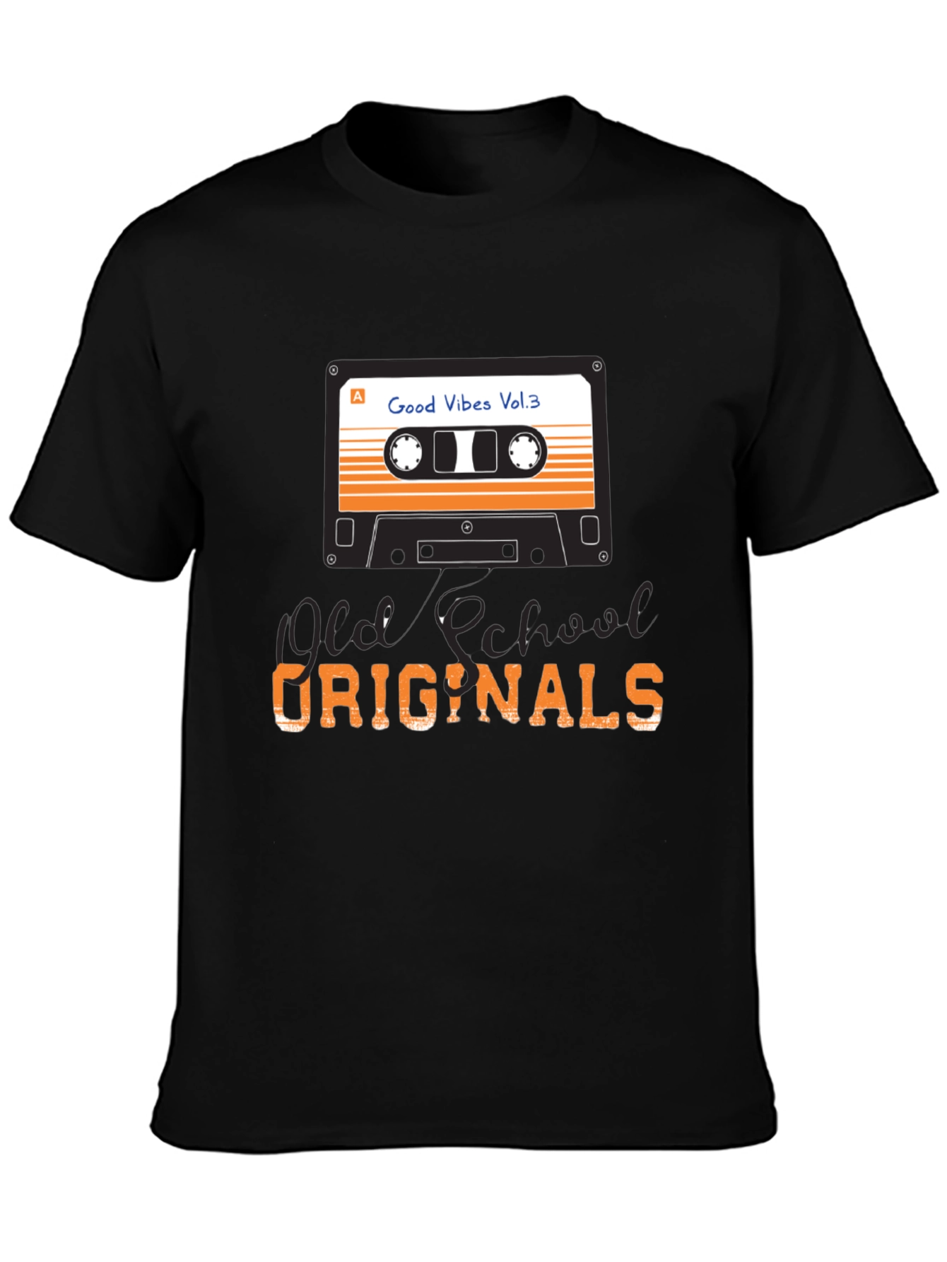 Black Old School Originals T-Shirt, Good Vibes Vol. 3 view 3