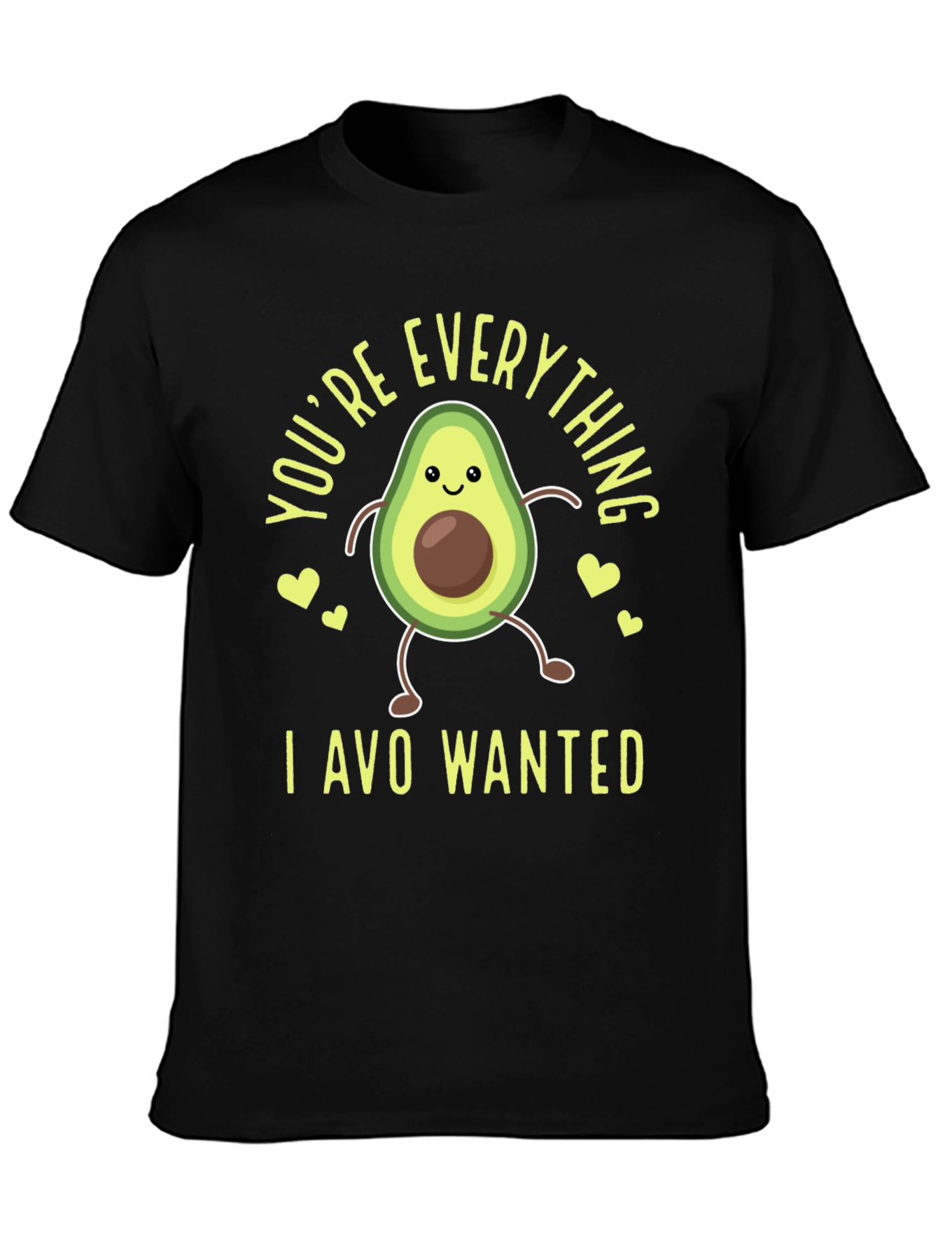 Black Avocado Everything I Avo Wanted Funny Pun T-Shirt view 3