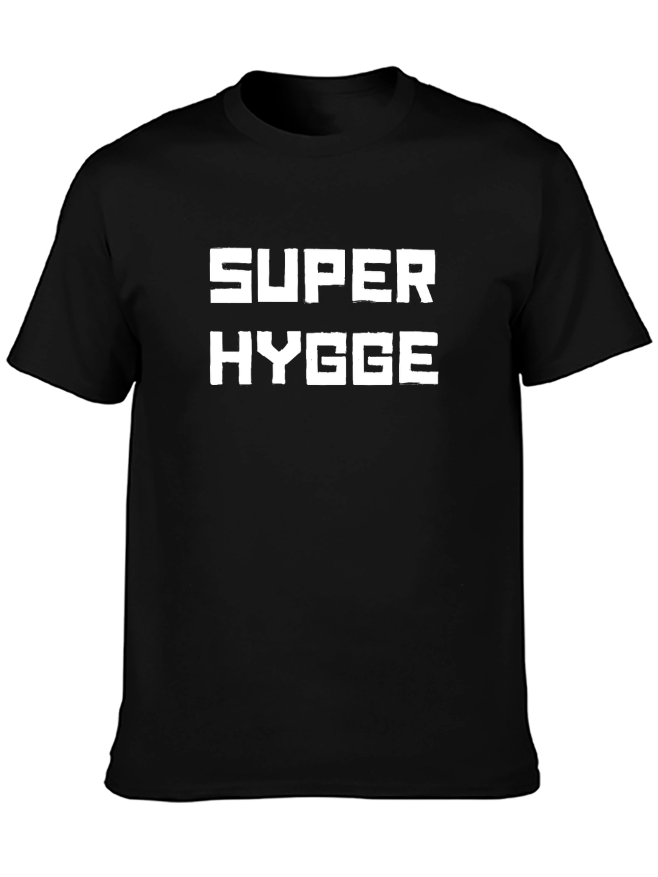 Black Super Hygge Graphic Tee - Black Casual T-Shirt view 3