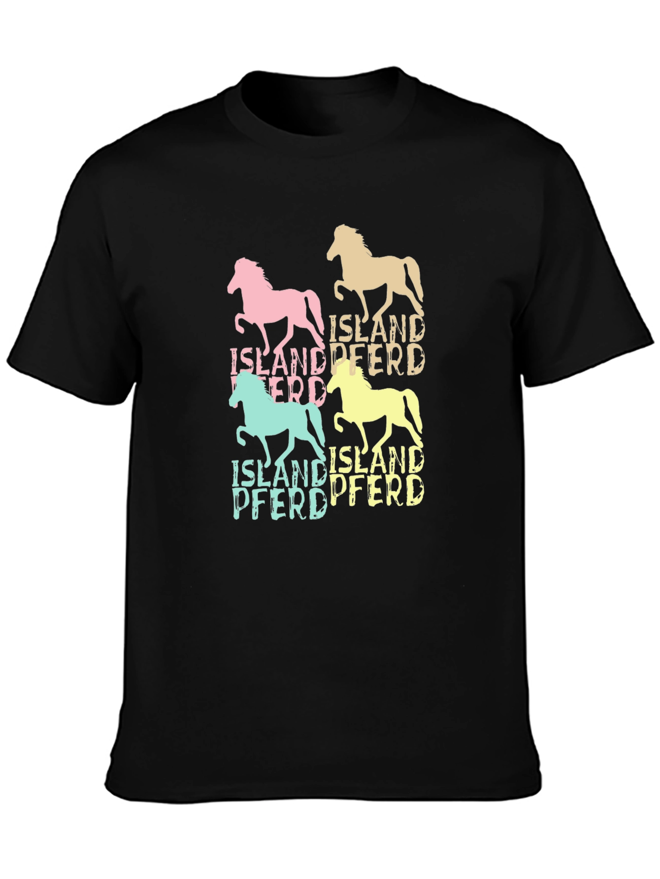 Black Island Pferd Horse Graphic Tee view 3
