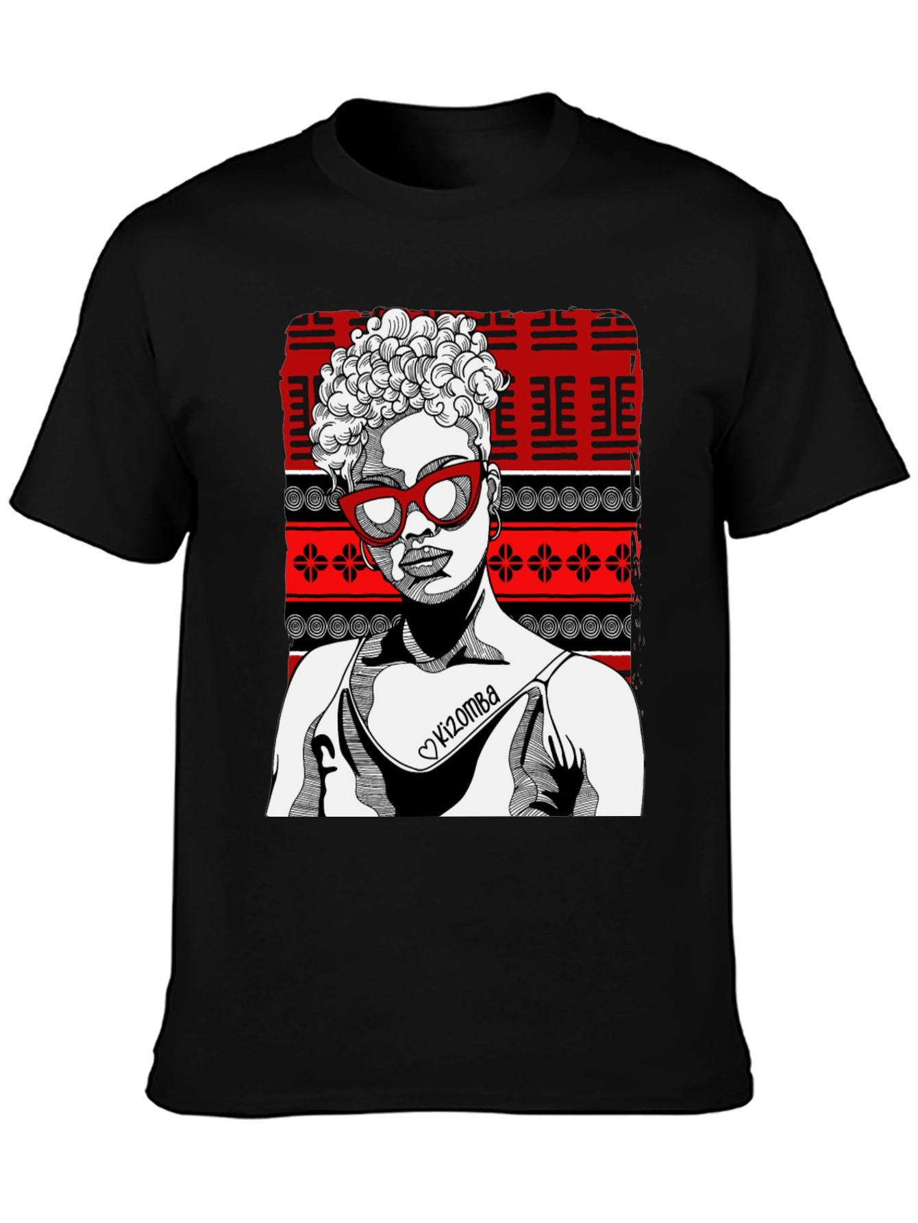 Black Kizomba Graphic T-Shirt - Stylish and Unique! view 3