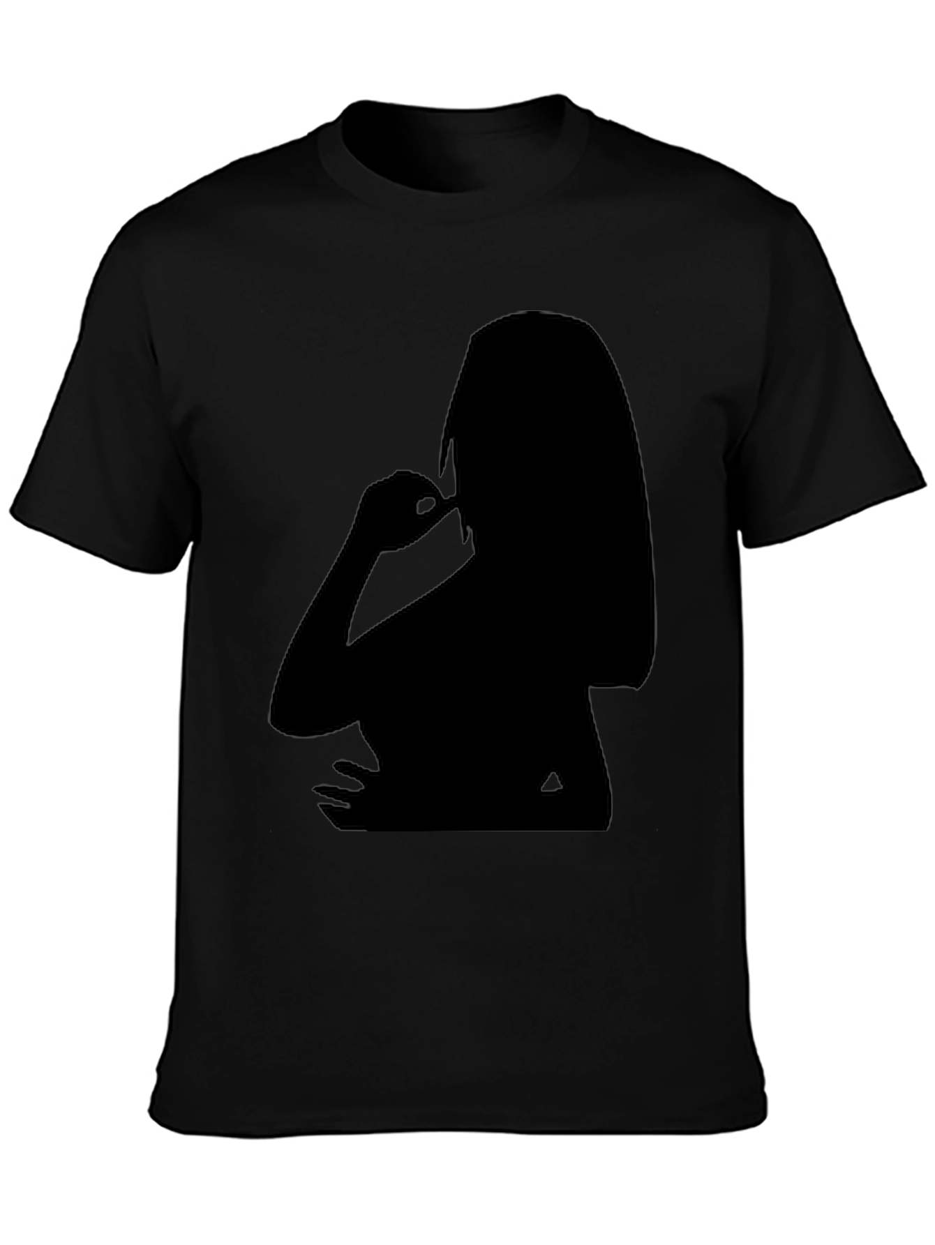 Black Silhouette Graphic Tee - Men's Black T-Shirt view 3