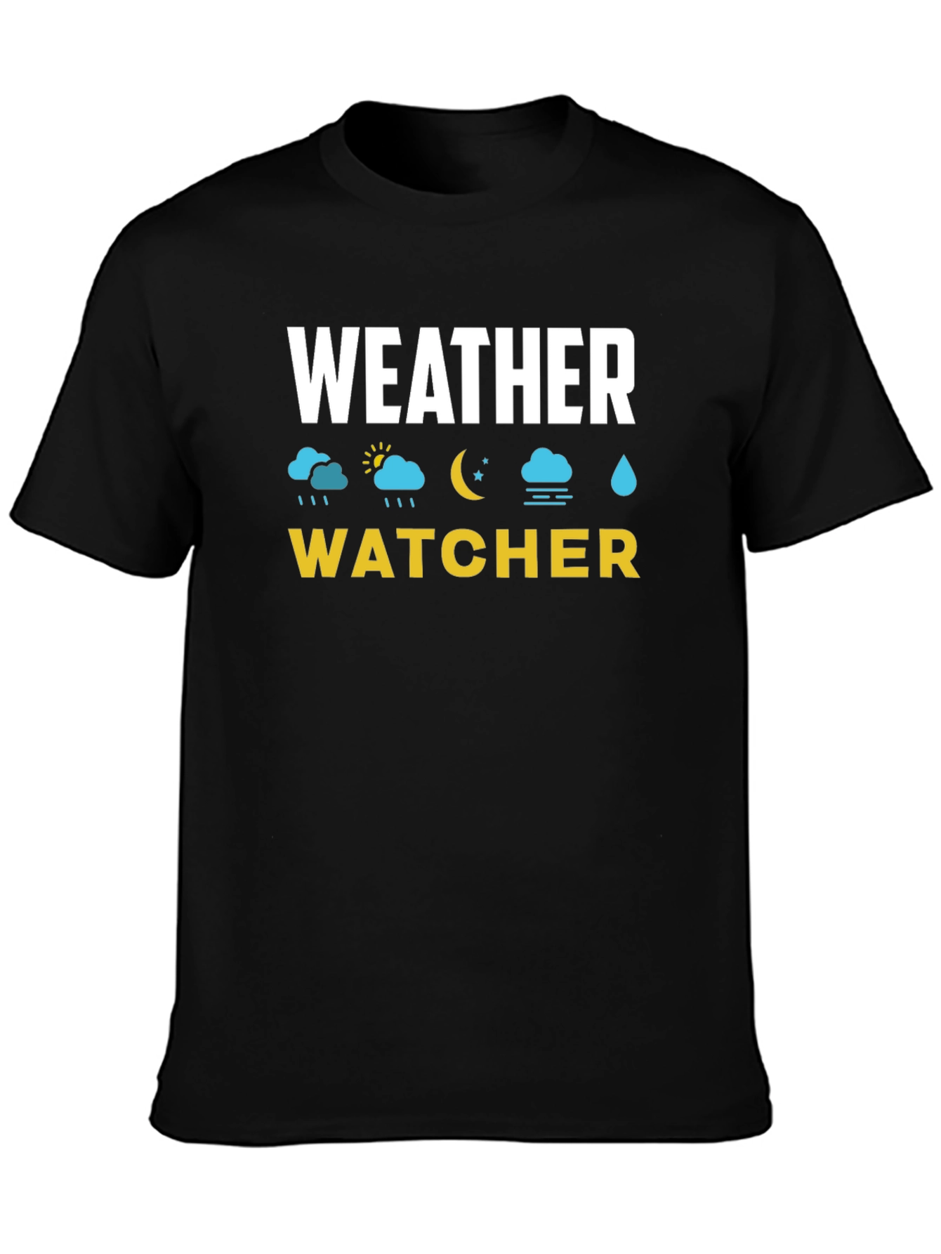 Black Weather Watcher Black T-Shirt view 3