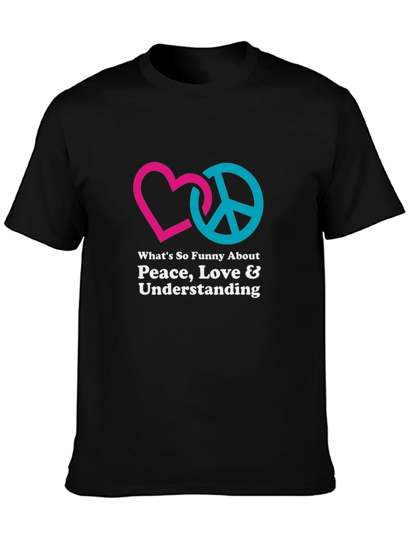 Black Peace Love Understanding Graphic T-Shirt view 3