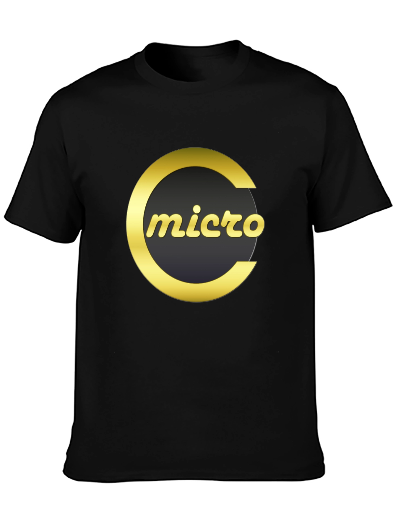 Black Micro T-Shirt - Black Graphic Tee view 3