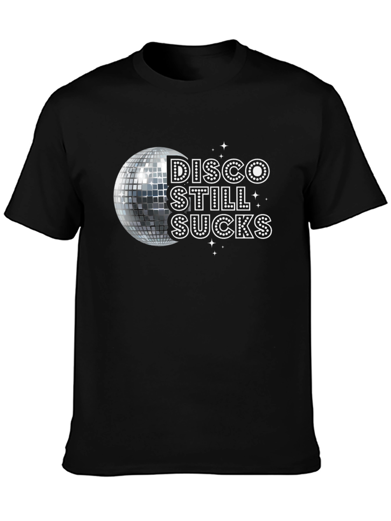 Black Disco Still Sucks Graphic T-Shirt view 3