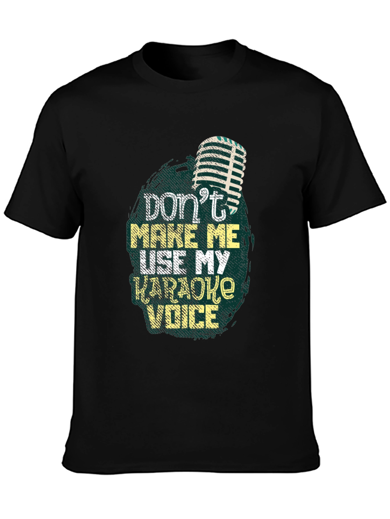 Black Karaoke Voice Graphic Tee - Soft Cotton Blend view 3