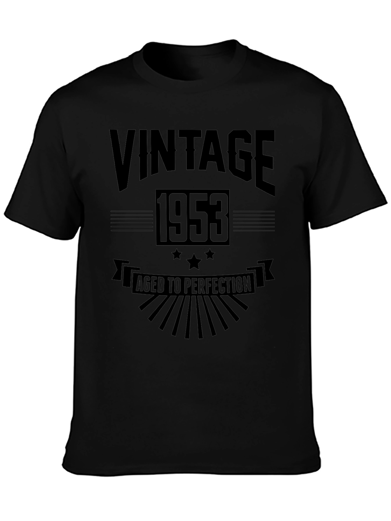 Black Vintage 1953 Aged To Perfection T-Shirt view 3