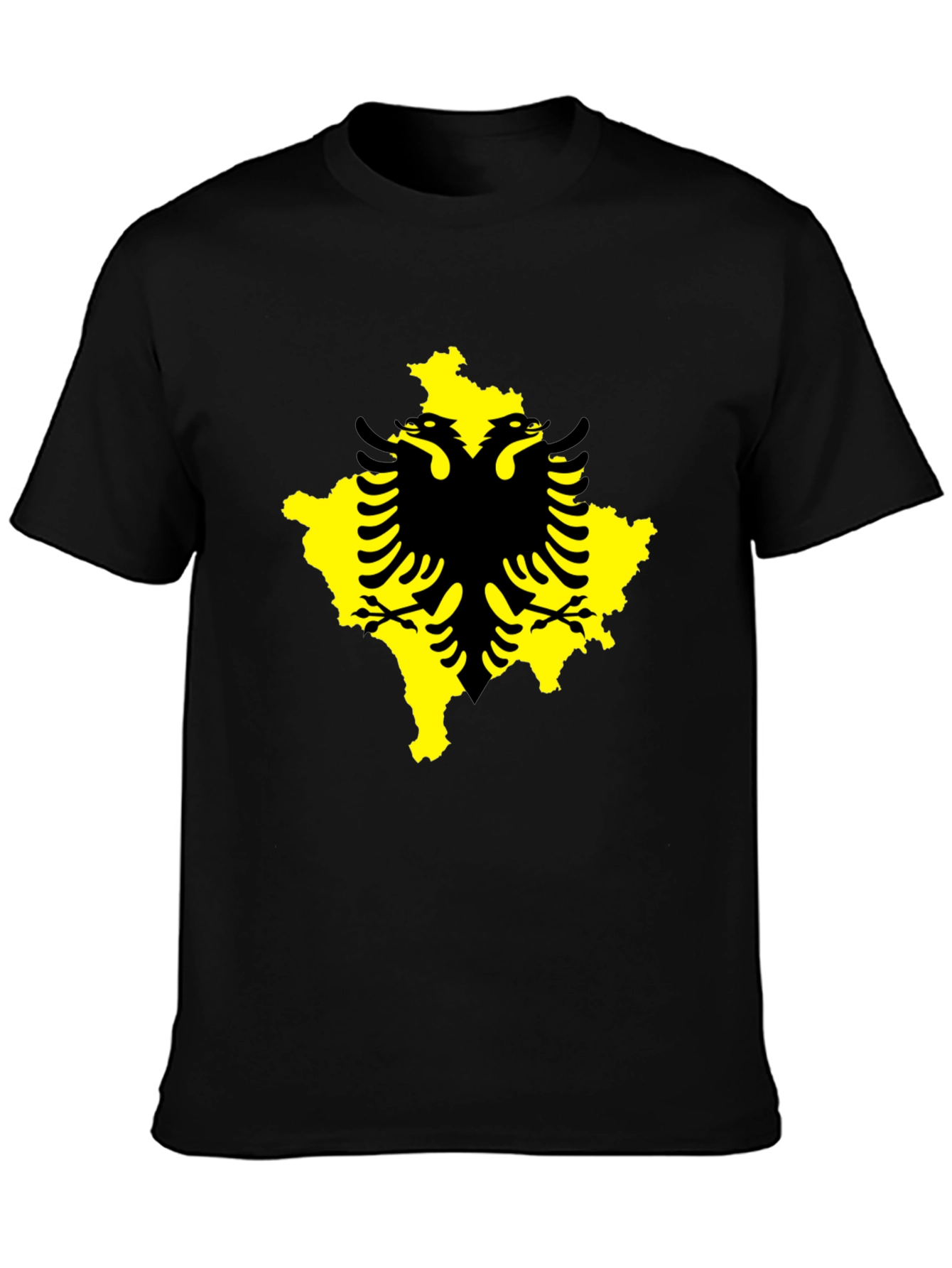 Black Kosovo Flag T-Shirt - Black Graphic Tee view 3