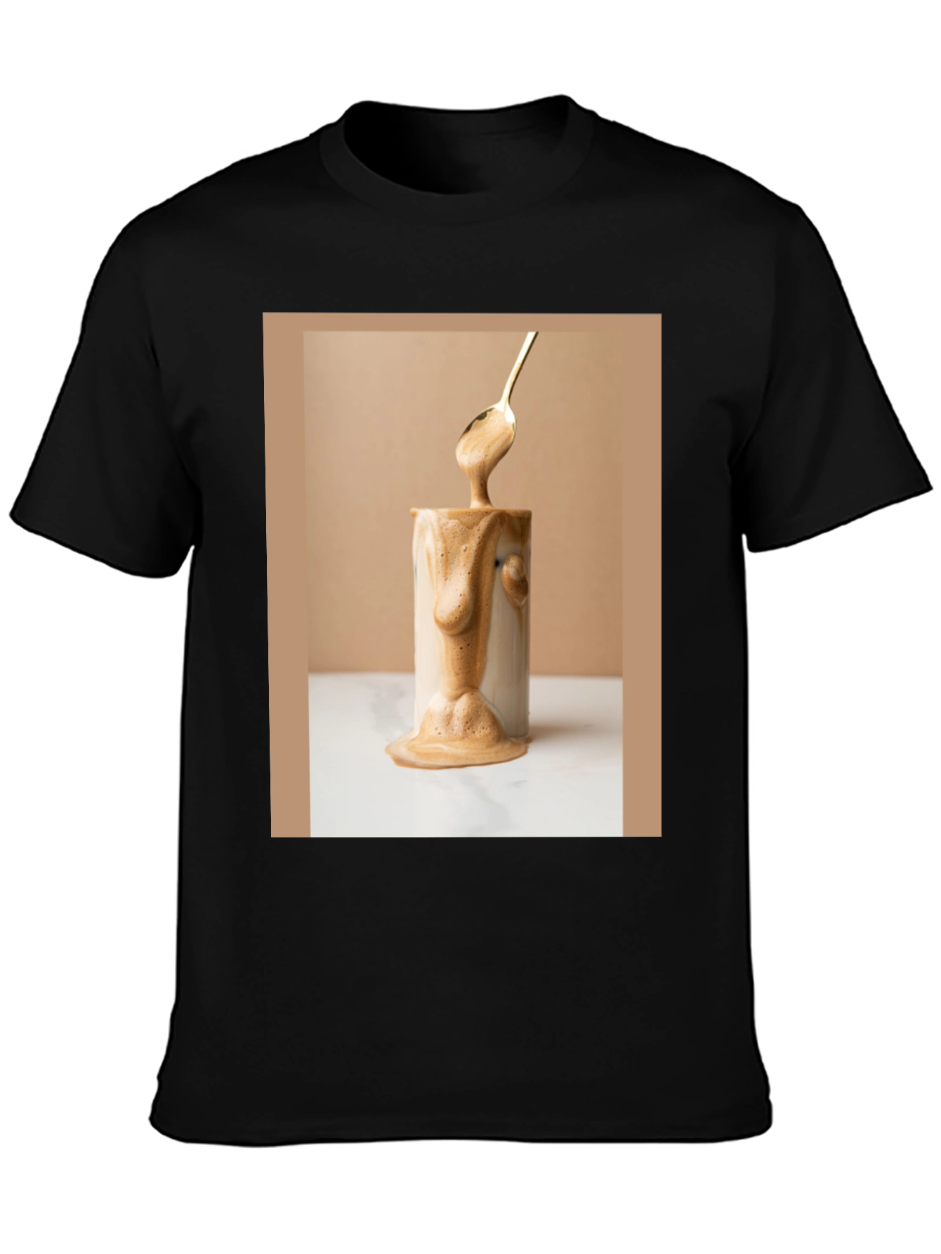 Black Coffee Cream T-Shirt - Stylish Unisex Tee view 3