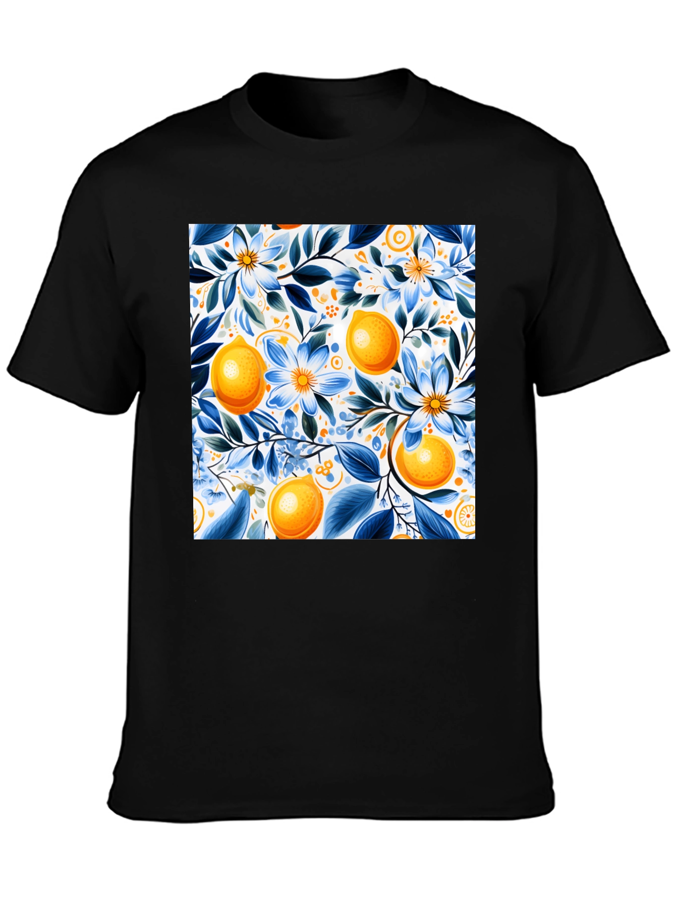 Citrus Floral T-Shirt - Vibrant Graphic Tee - 3