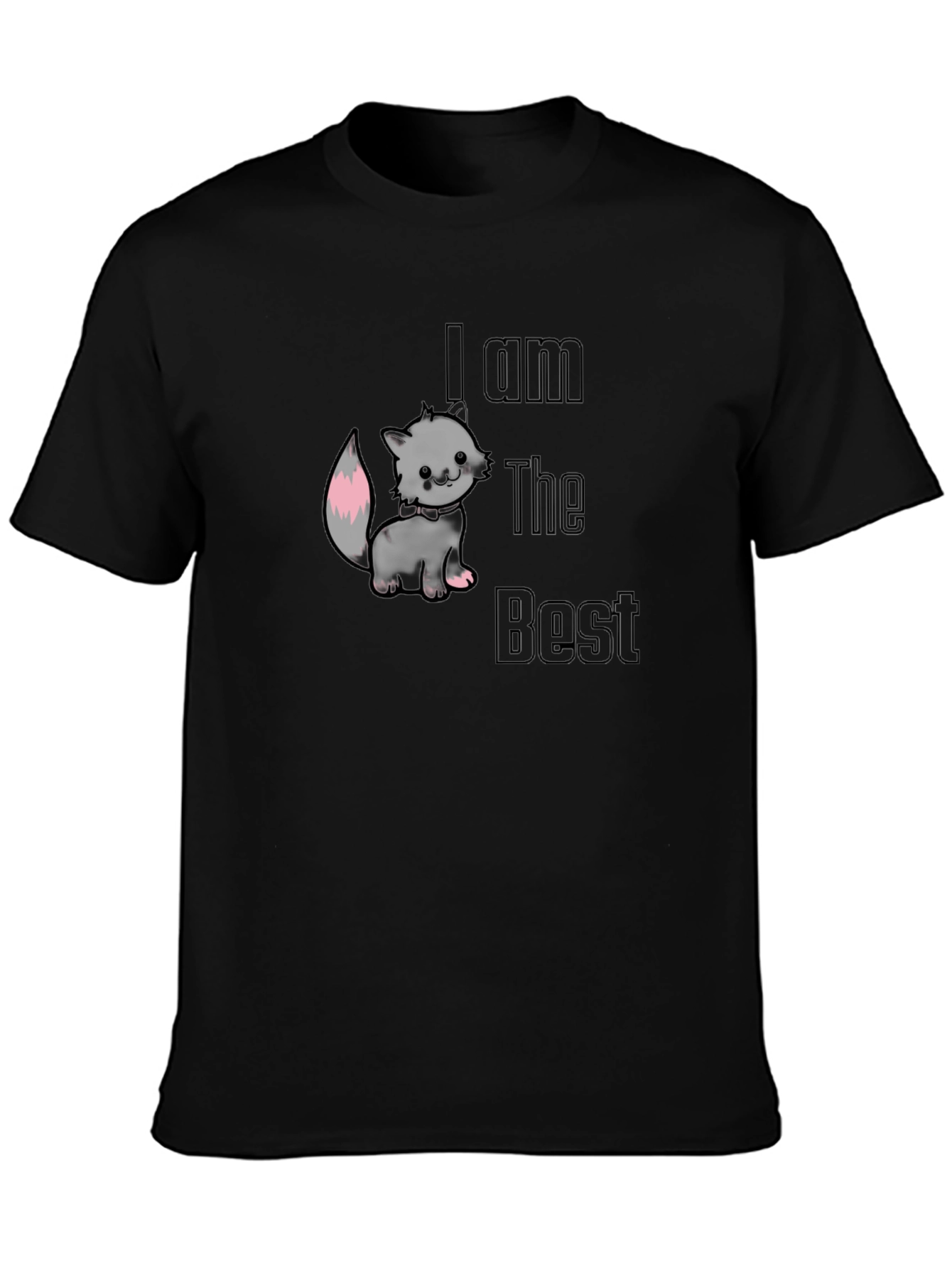 Black I Am The Best Kitten T-Shirt - Soft Cotton Graphic Tee view 3