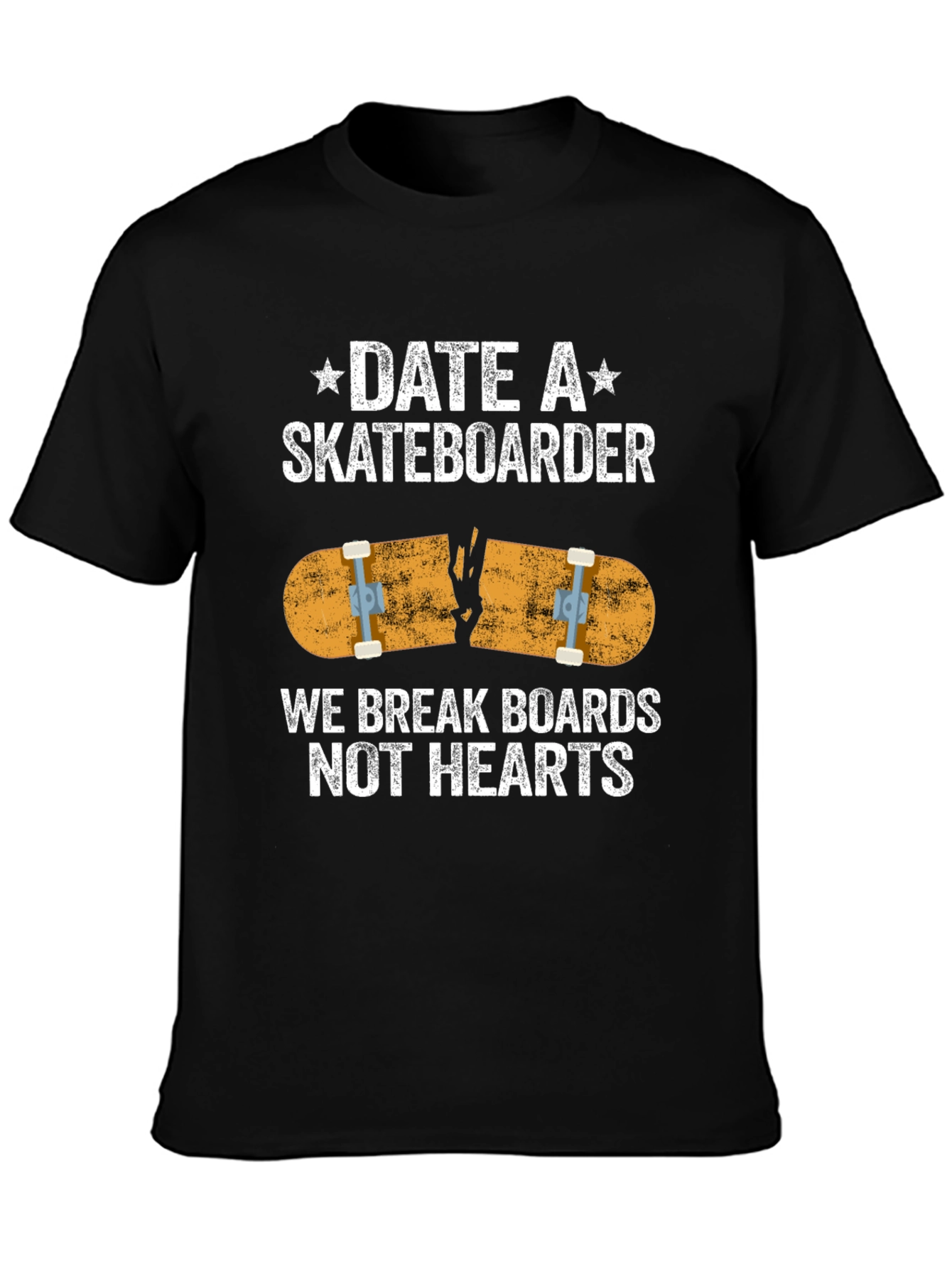 Black Date A Skateboarder Graphic T-Shirt view 3