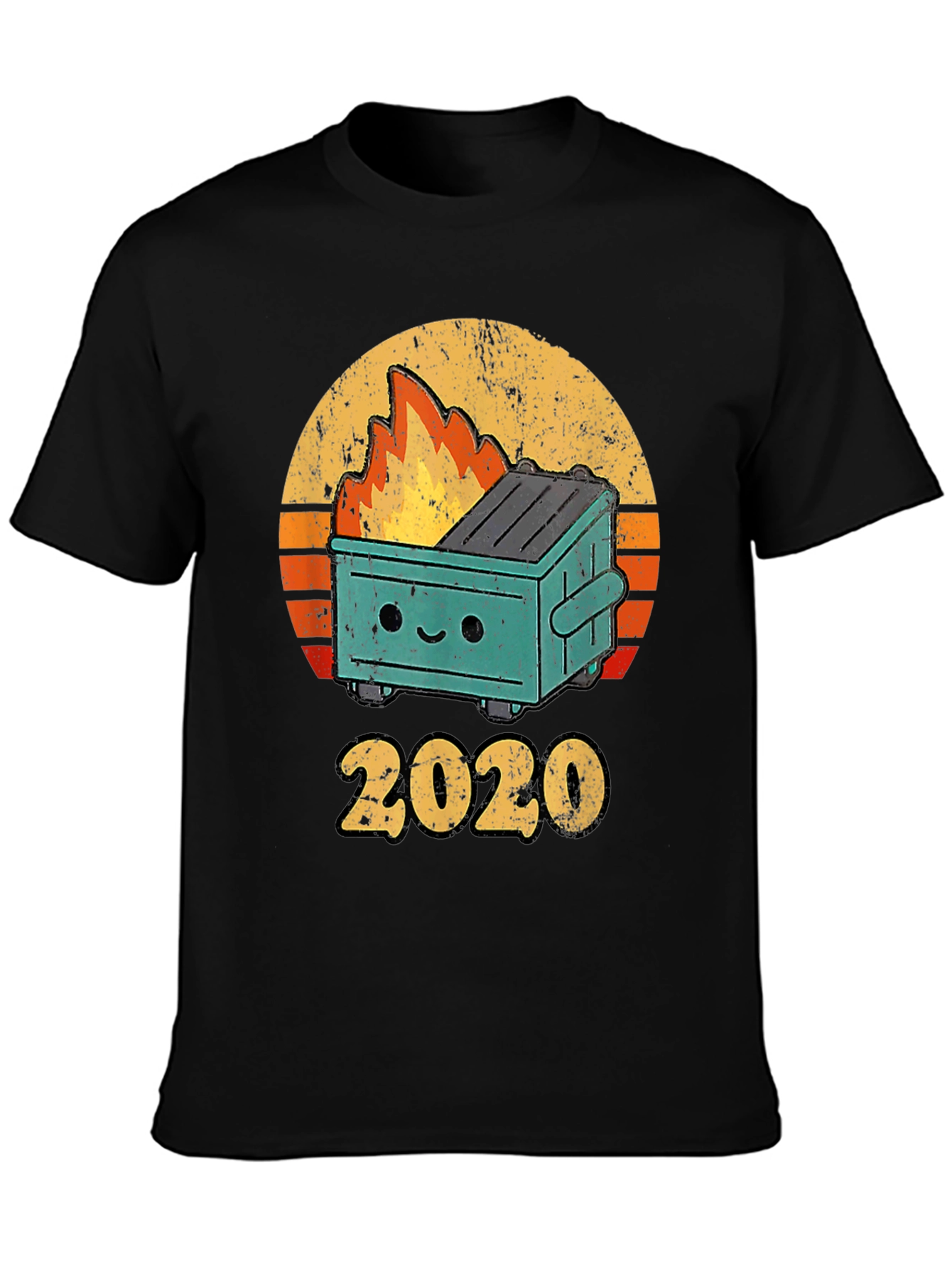 Black 2020 Dumpster Fire T-Shirt view 3
