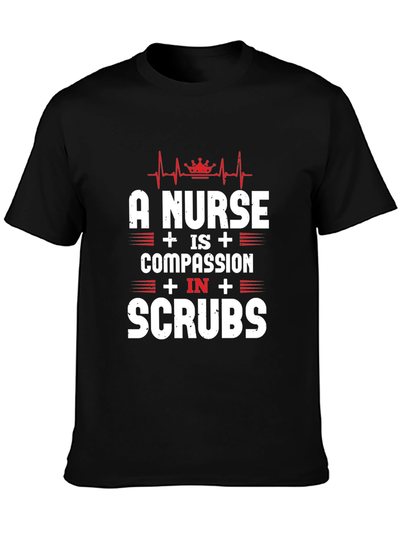 Black Nurse Compassion in Scrubs T-Shirt view 3