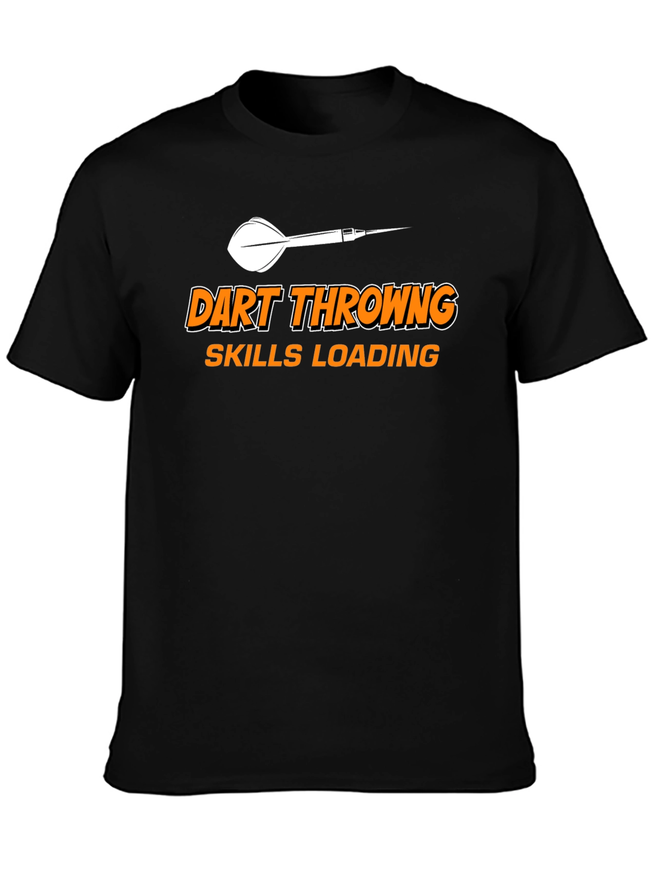 Black Dart Throwing Skills Loading Funny T-Shirt view 3