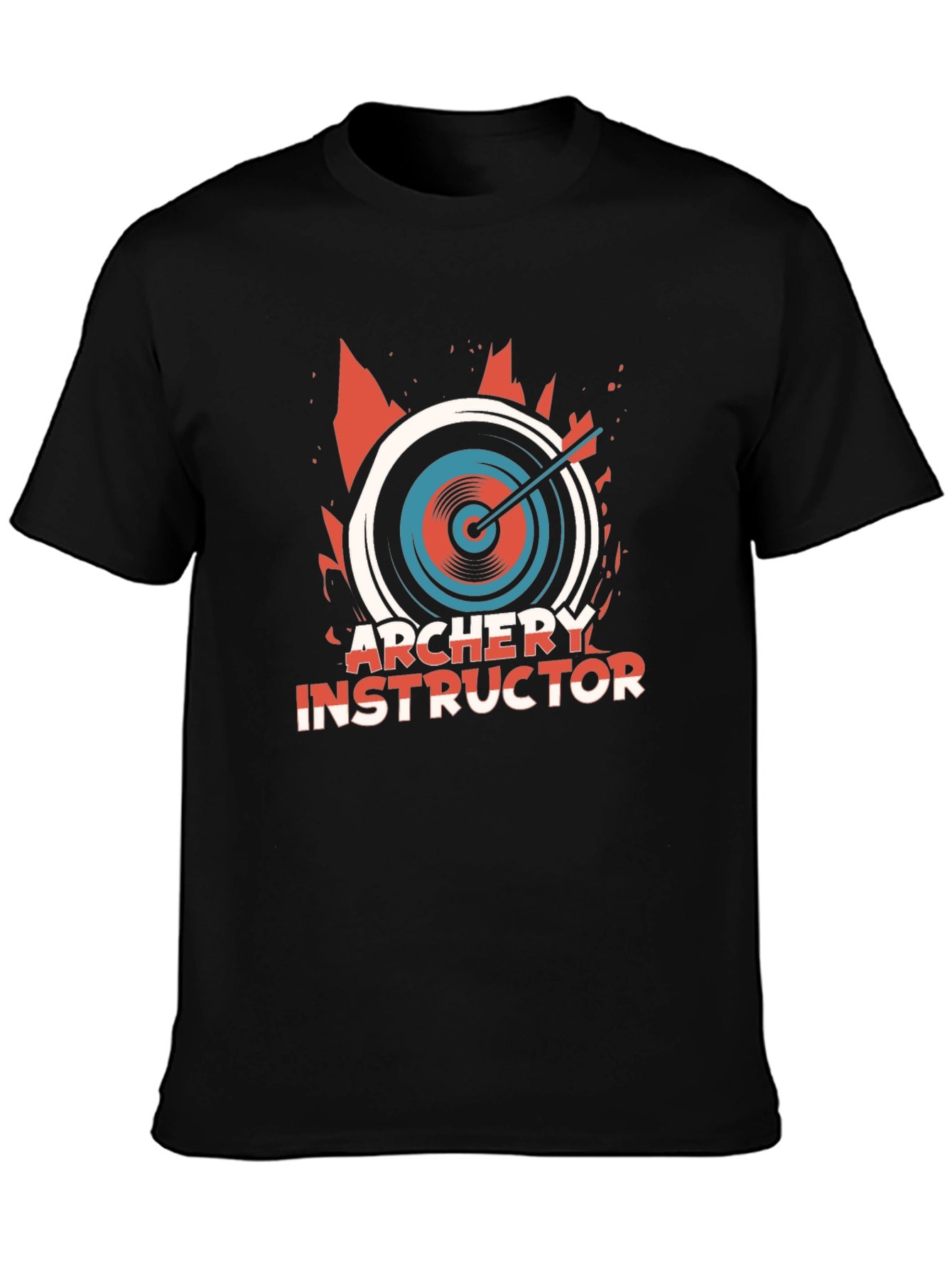 Black Archery Instructor Graphic Tee - Unique Design view 3