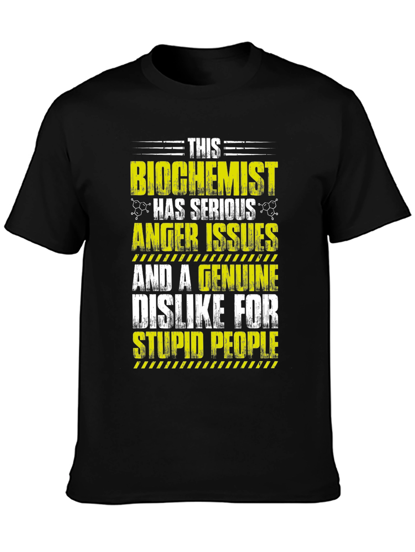 Black Biochemist Anger Issues T-Shirt view 3