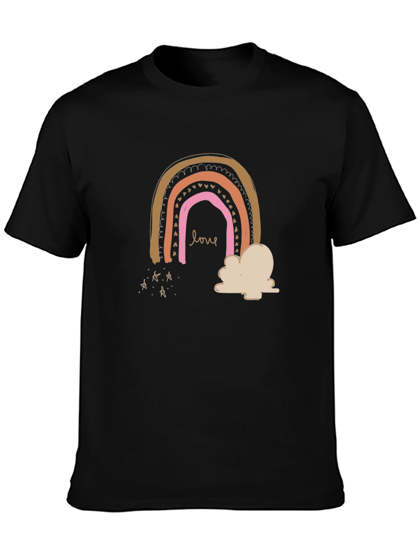 Black Love Rainbow Graphic T-Shirt - Trendy & Stylish view 3