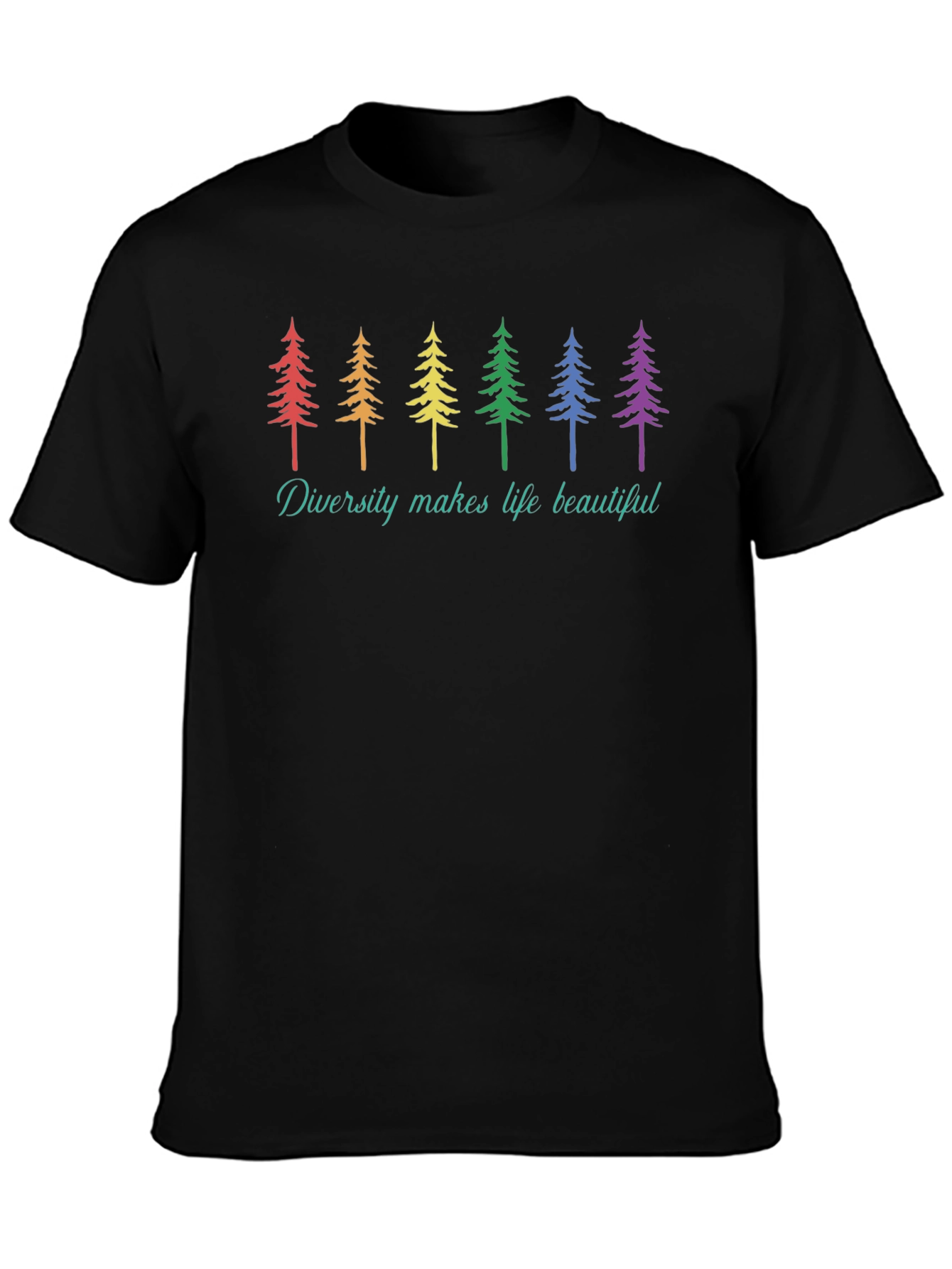 Black Diversity Makes Life Beautiful T-Shirt view 3