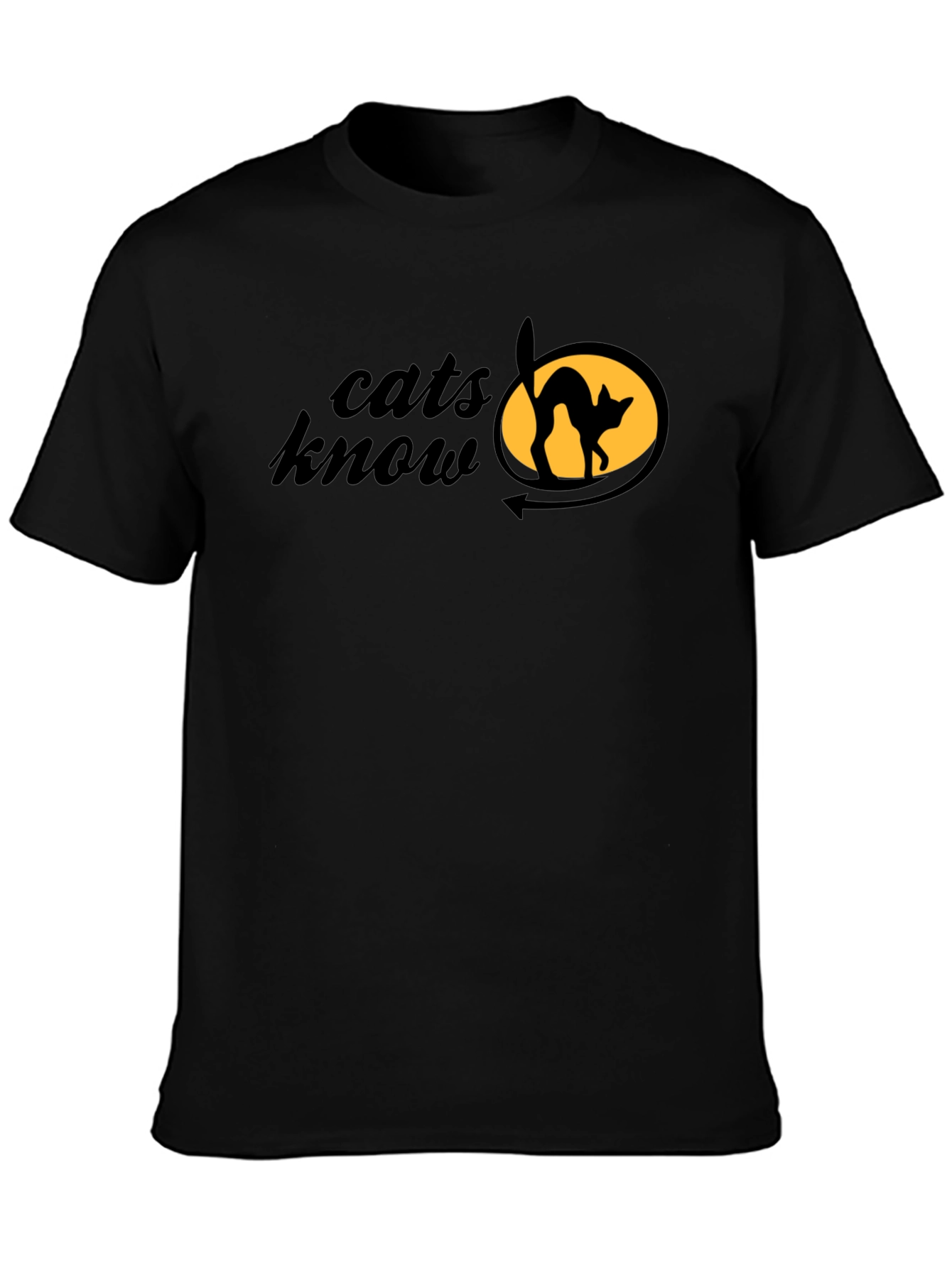 Black Cats Know T-Shirt - Black Cat Design view 3