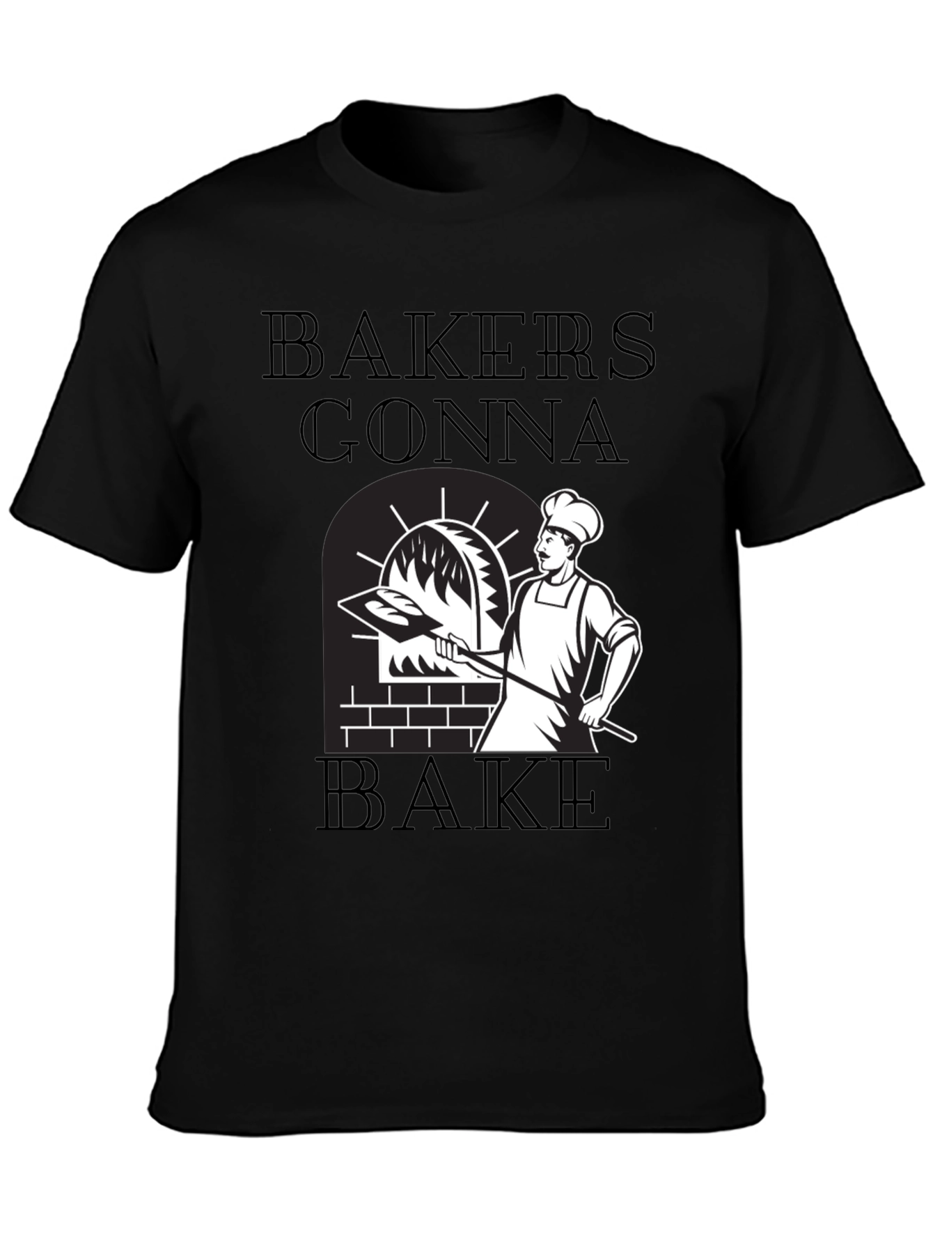 Black Bakers Gonna Bake Graphic Tee - Funny Baking Shirt view 3