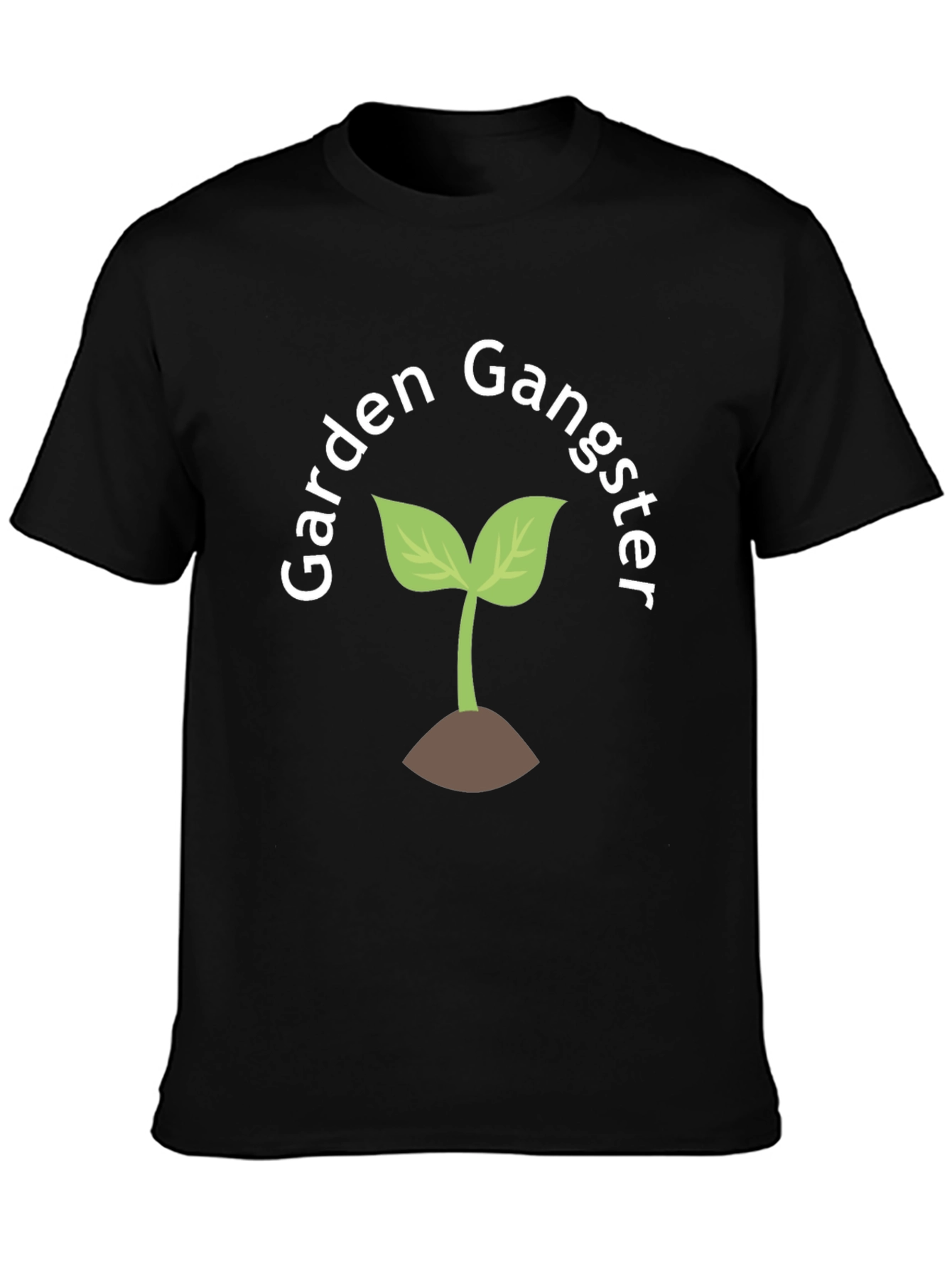 Black Garden Gangster T-Shirt - Funny Gardening Tee view 3