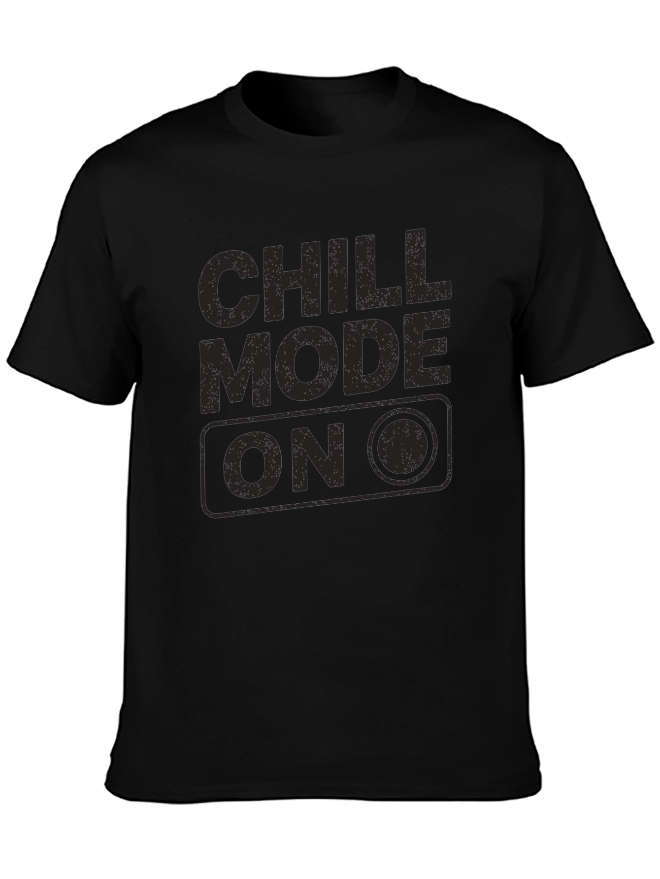 Black Chill Mode On Black Graphic Tee view 3
