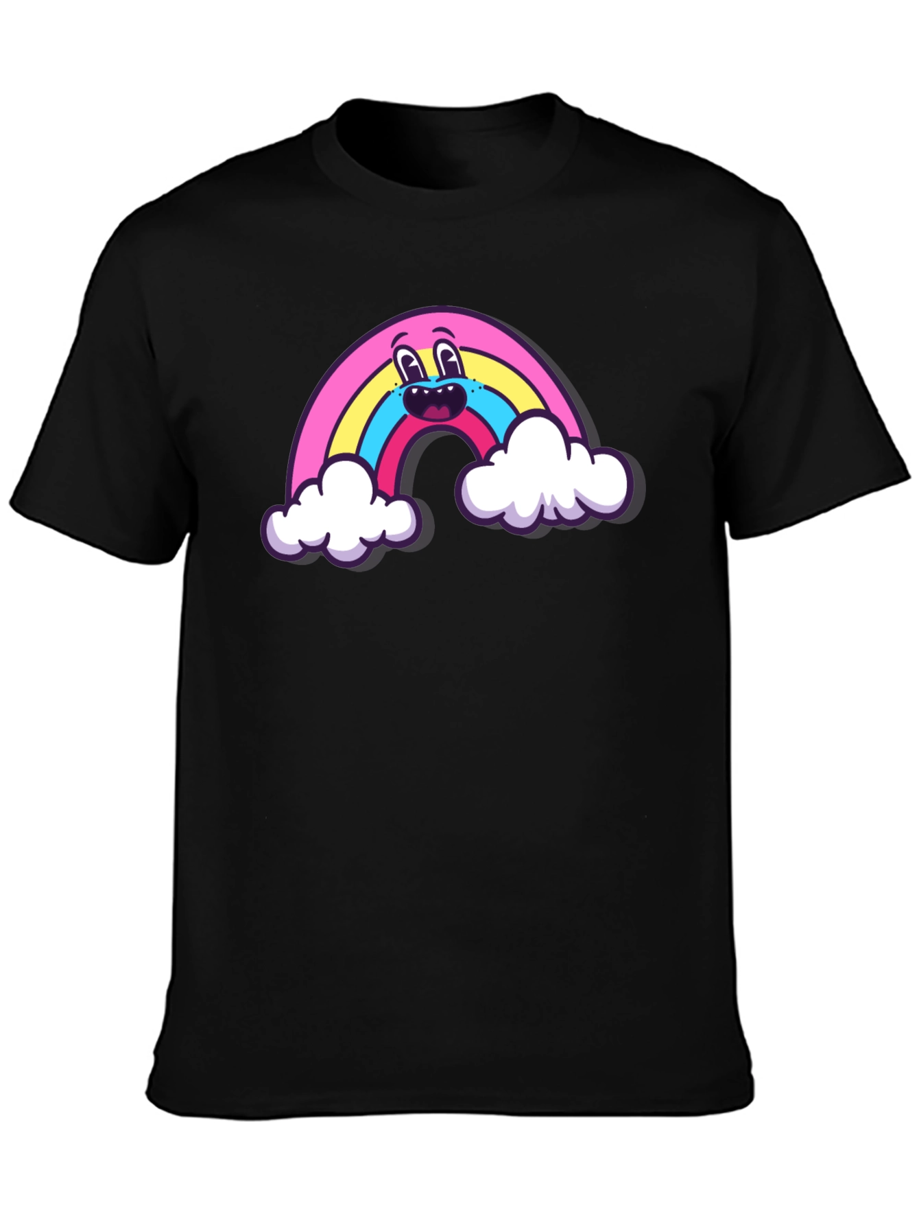 Black Rainbow Graphic T-Shirt view 3