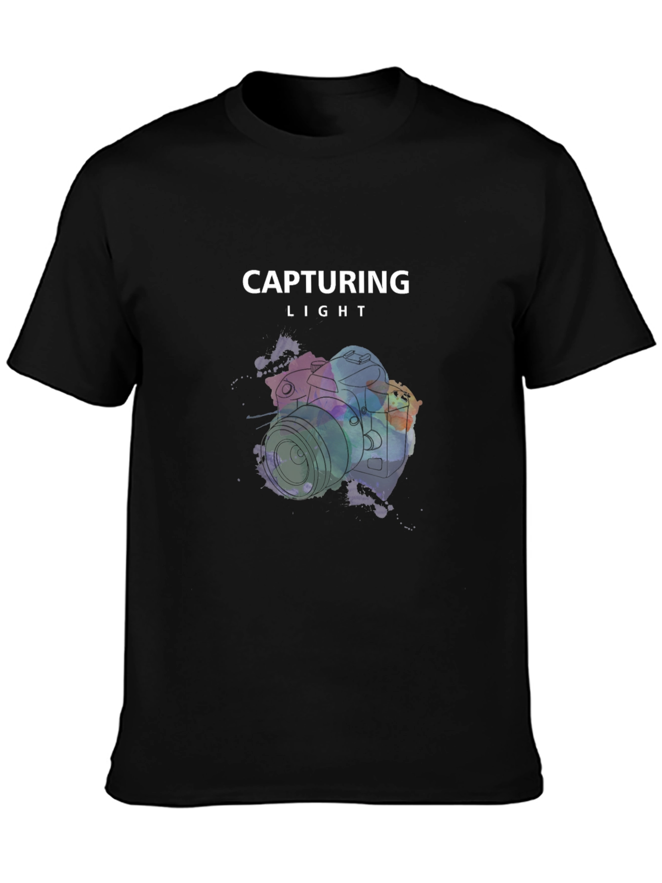 Black Capturing Light Graphic T-Shirt view 3