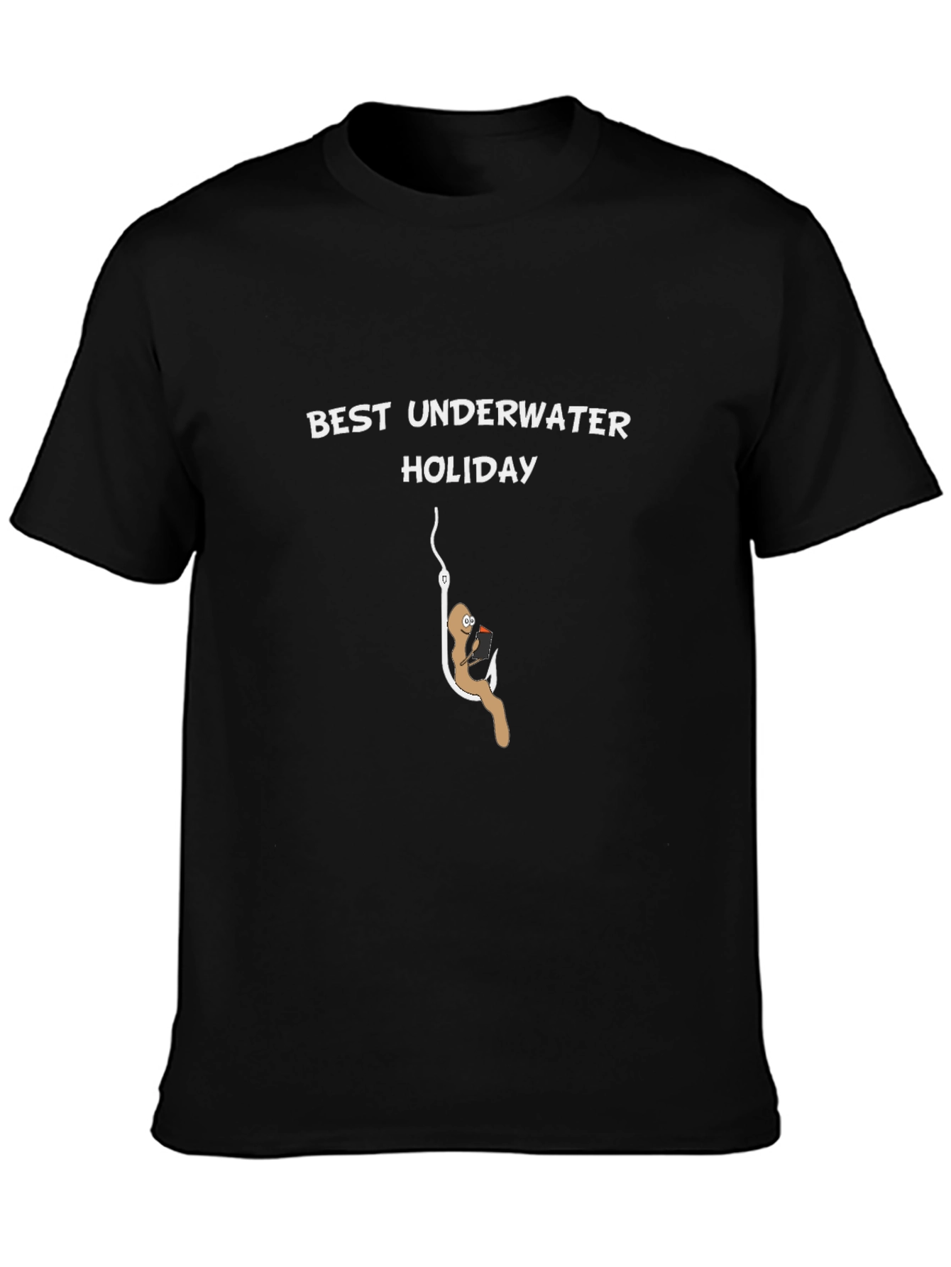 Black Funny Best Underwater Holiday Graphic T-Shirt view 3