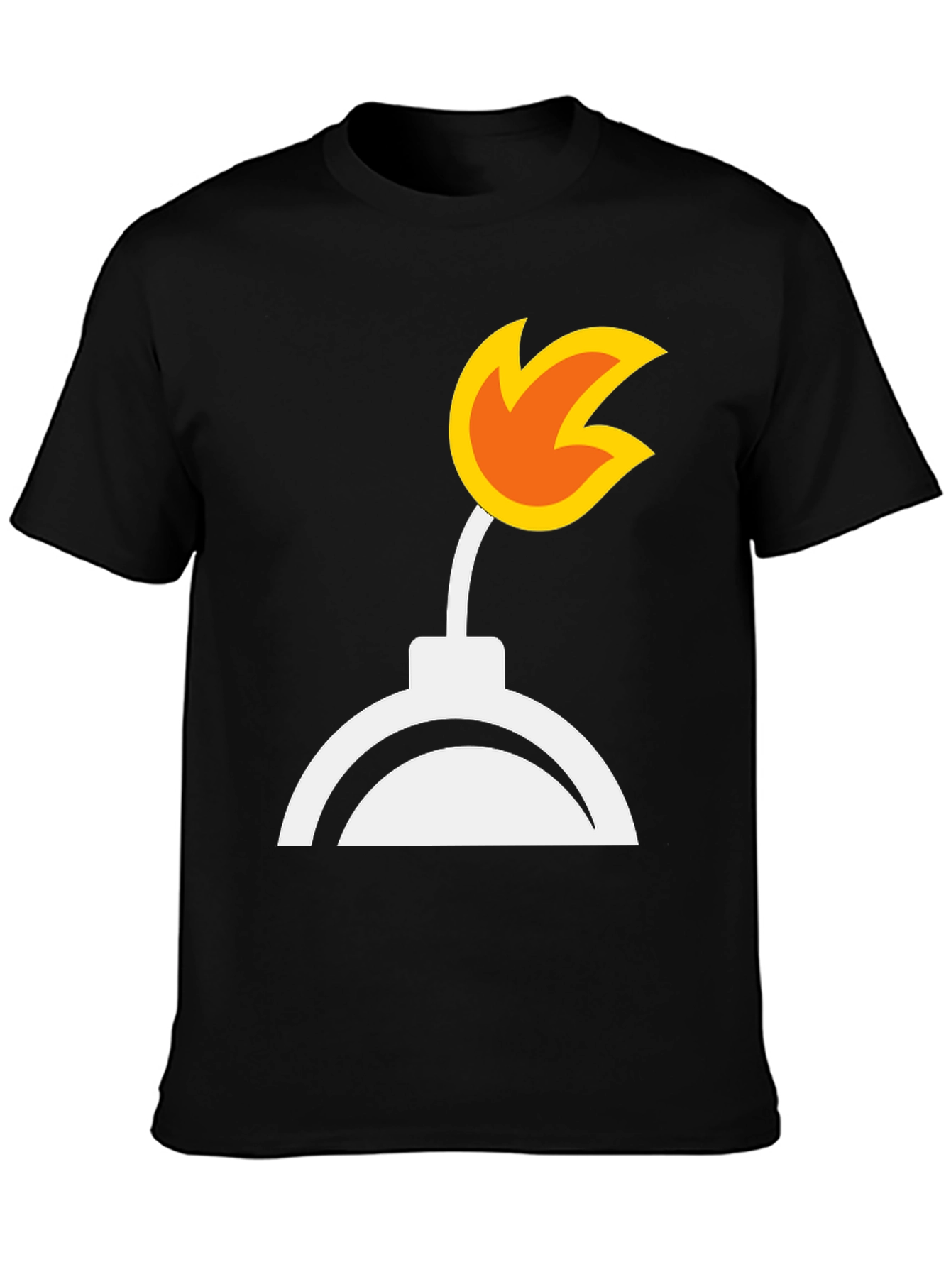 Black Bomb Graphic Tee - Black Cotton Blend view 3