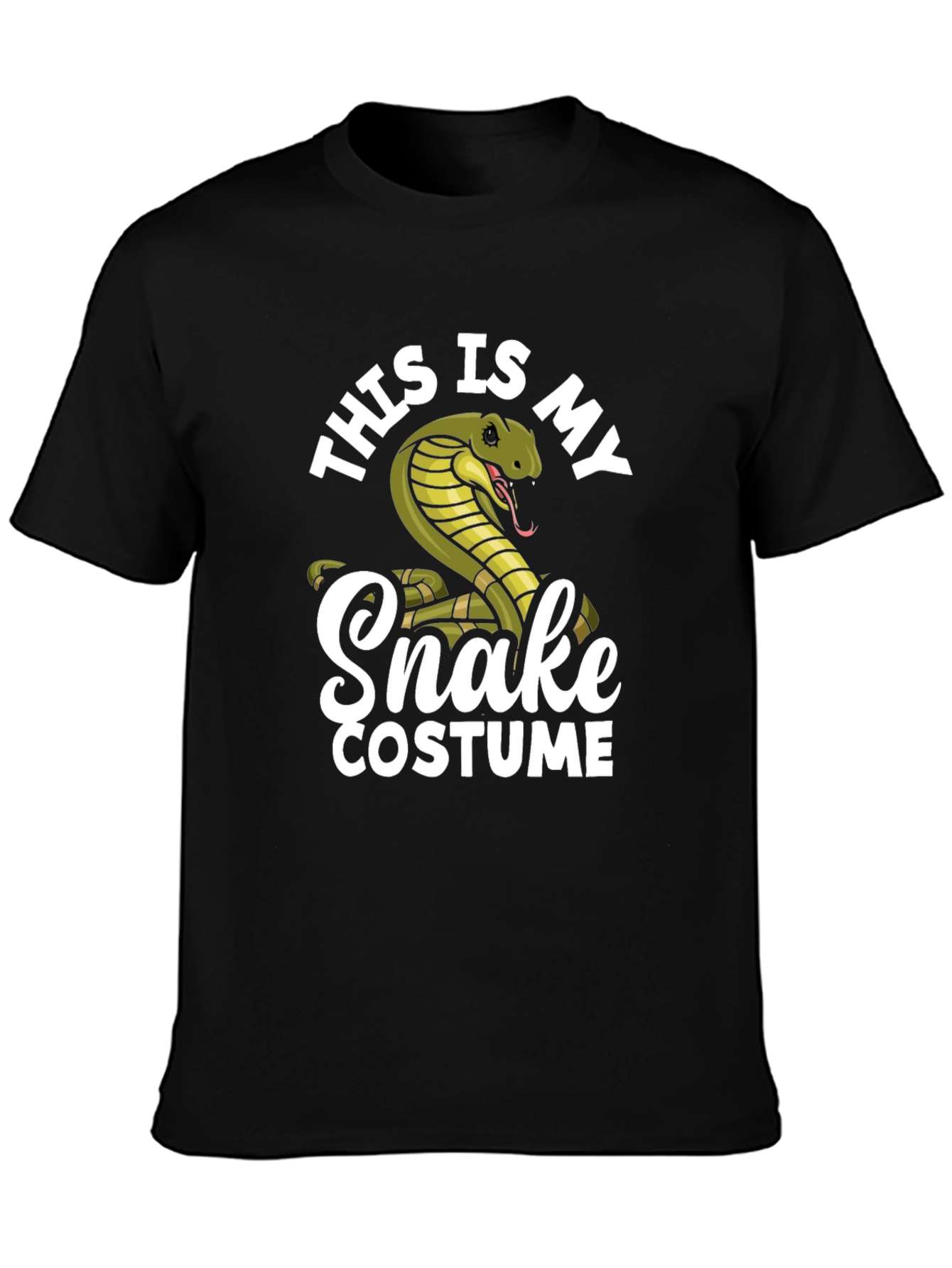 Black This is My Snake Costume T-Shirt - Funny Halloween Tee view 3