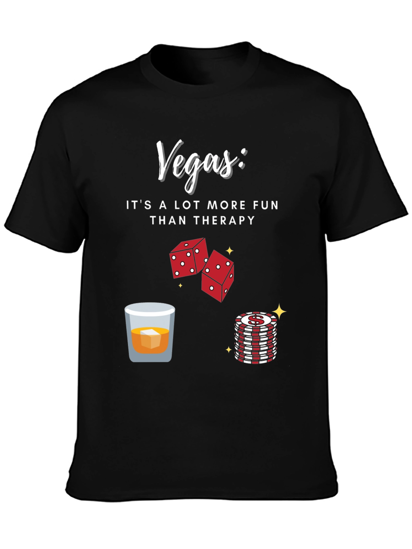 Black Vegas Fun T-Shirt view 3