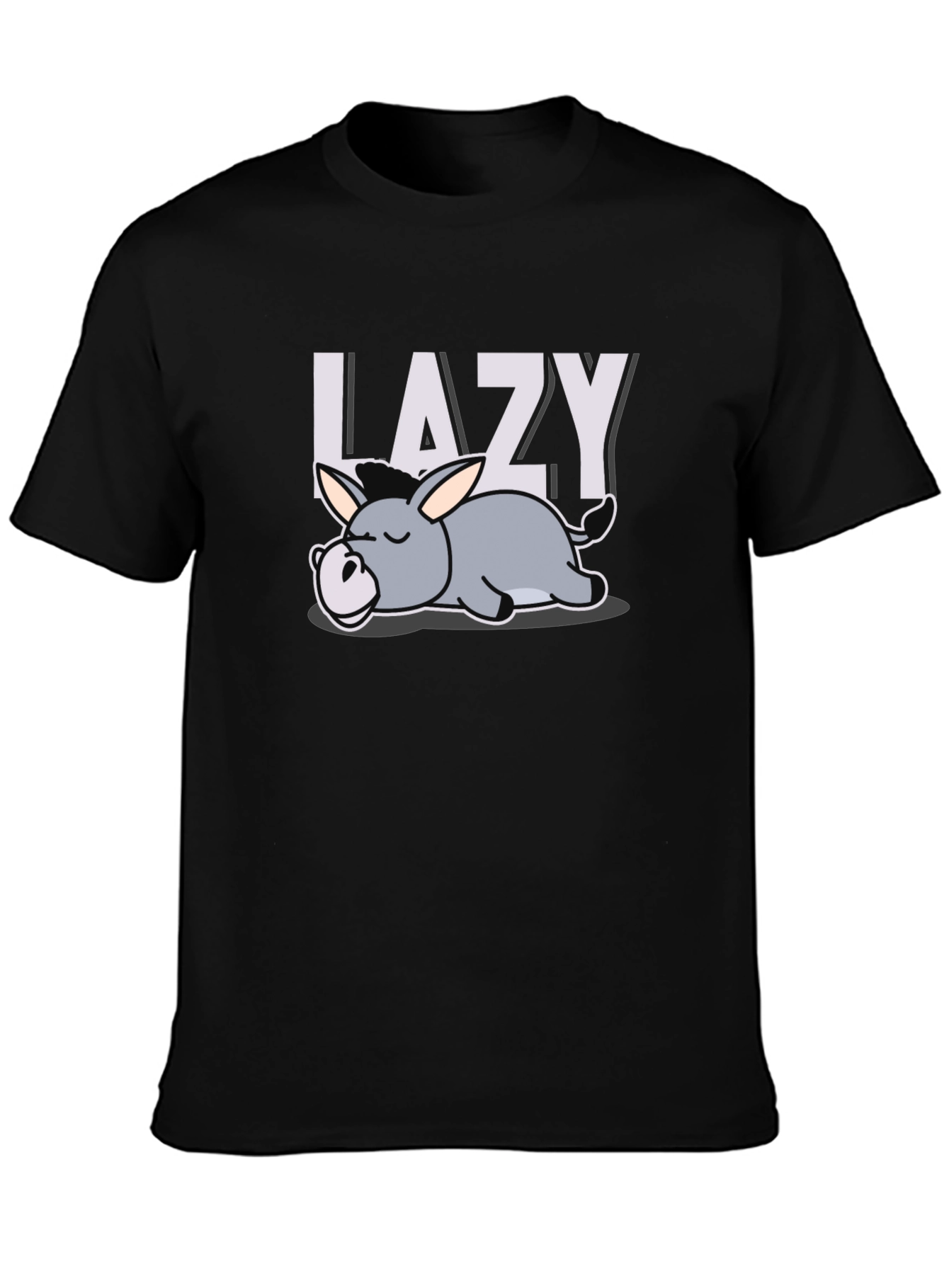 Black Lazy Donkey Graphic T-Shirt - Relaxed Fit view 3