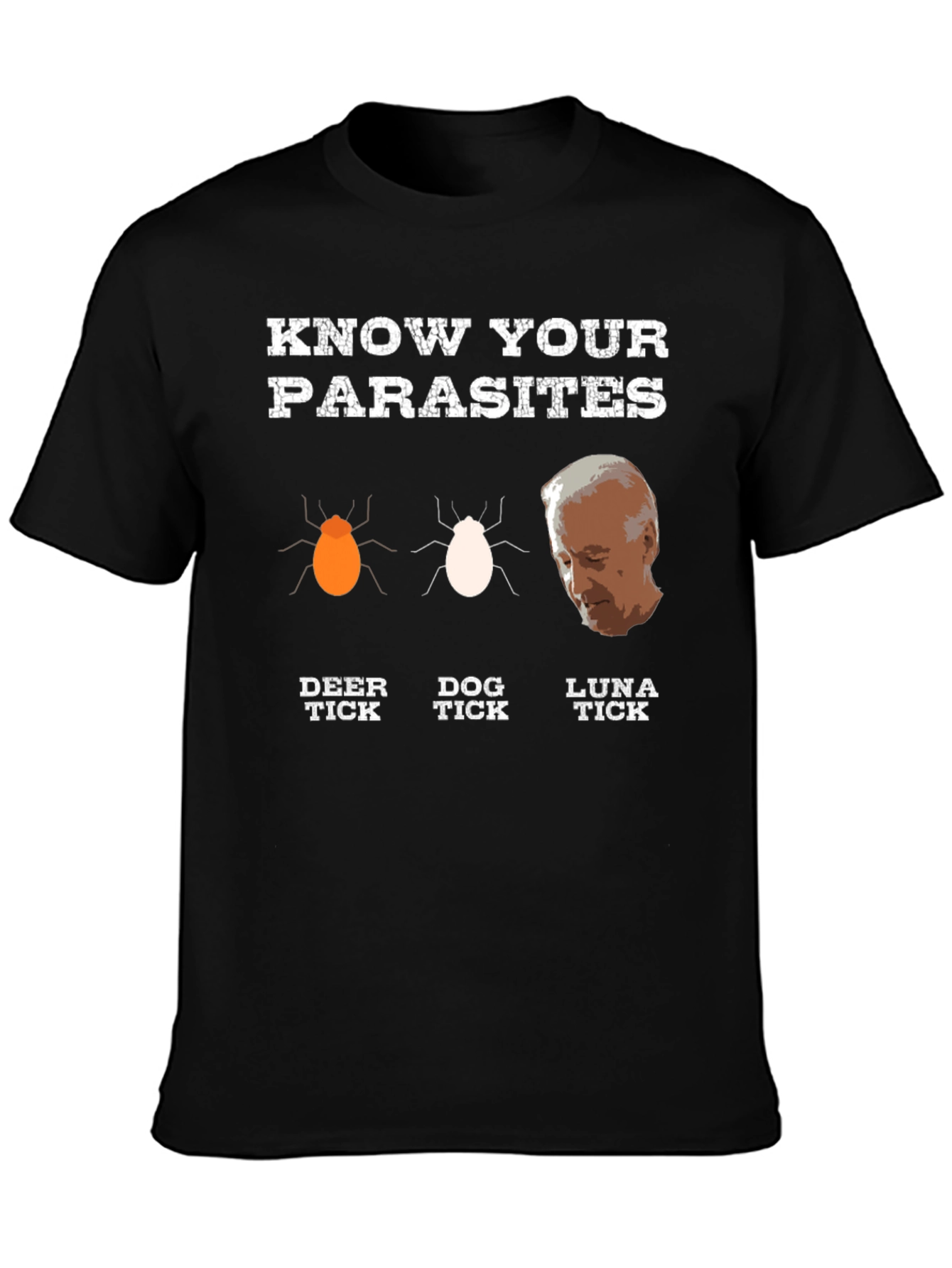 Black Know Your Parasites Graphic Novelty T-Shirt view 3
